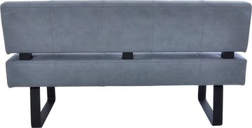 K+W Komfort & Wohnen Polsterbank Spider II, Sitzsteppung, bequem durch Sandwichbauweise, Metallkufe in schwarz