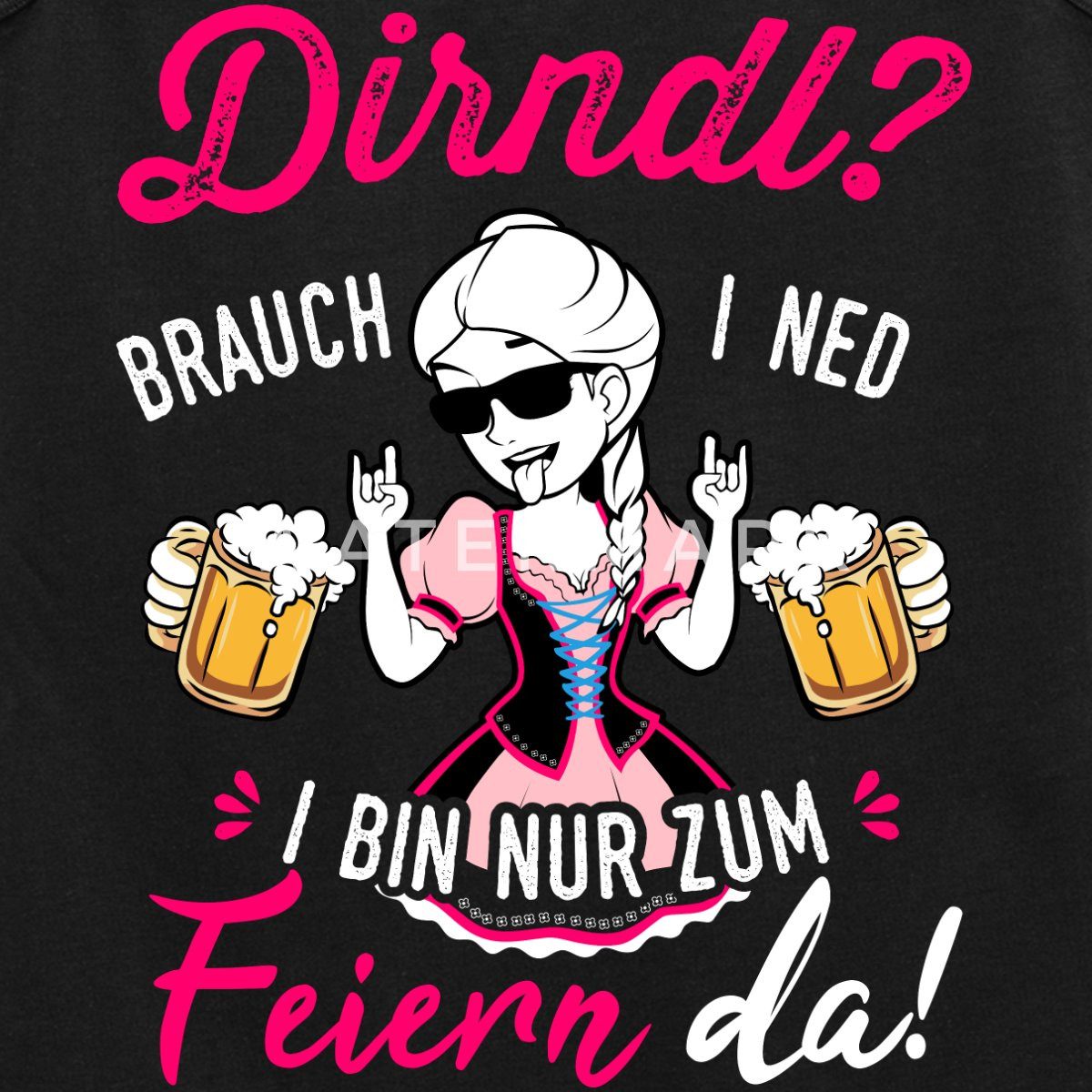Spreadshirt T-Shirt Dirndl Brauch I Ned I Bin Nur Zum Feiern Da Frauen Prem günstig online kaufen