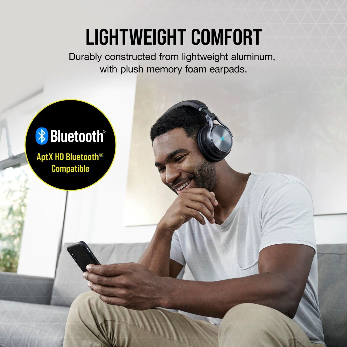 Corsair VIRTUOSO RGB WIRELESS XT WLAN Gaming-Headset abnehmbar, Bluetooth, (Mikrofon (WiFi)