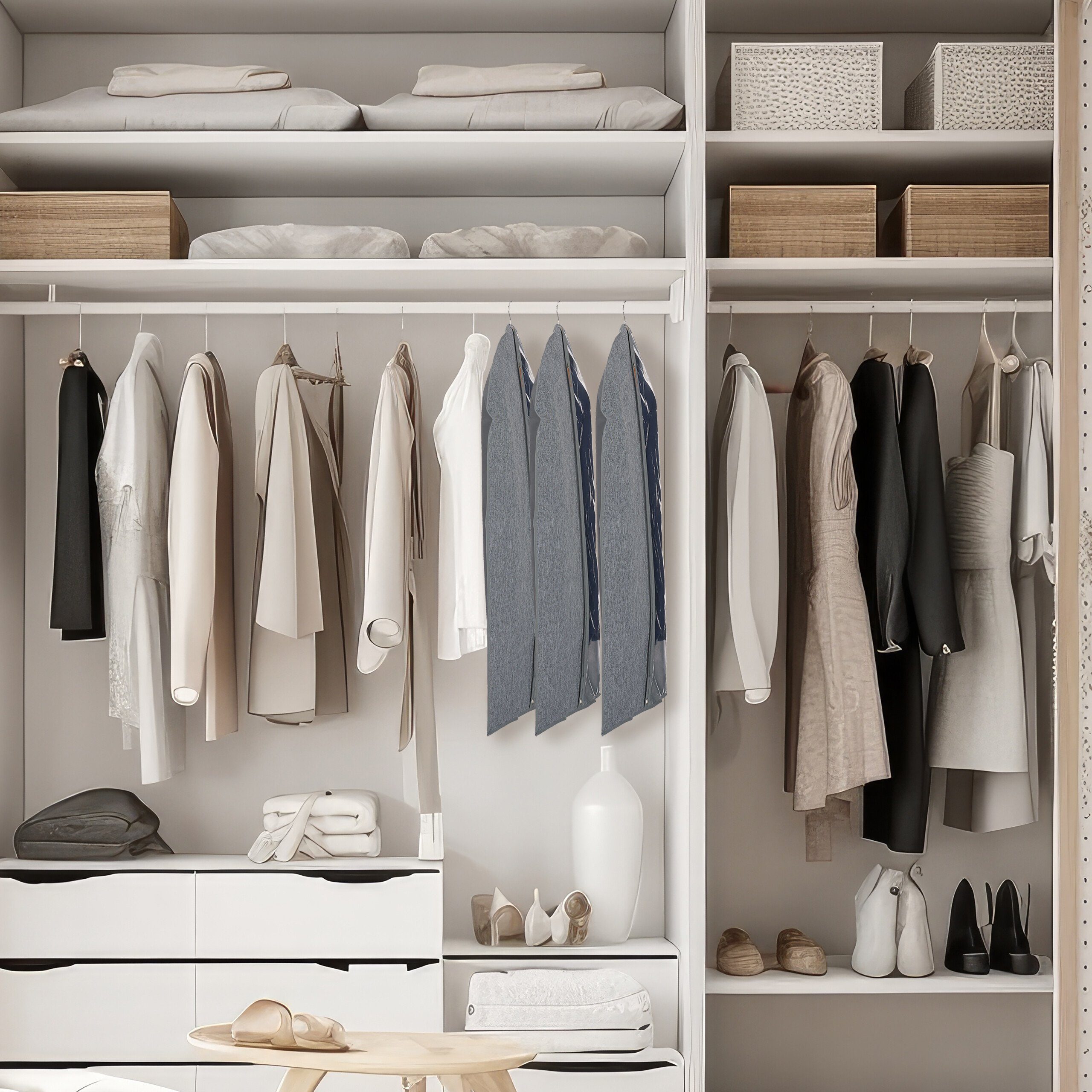 relaxdays Kleidersack 3er Set 99 x 58 cm