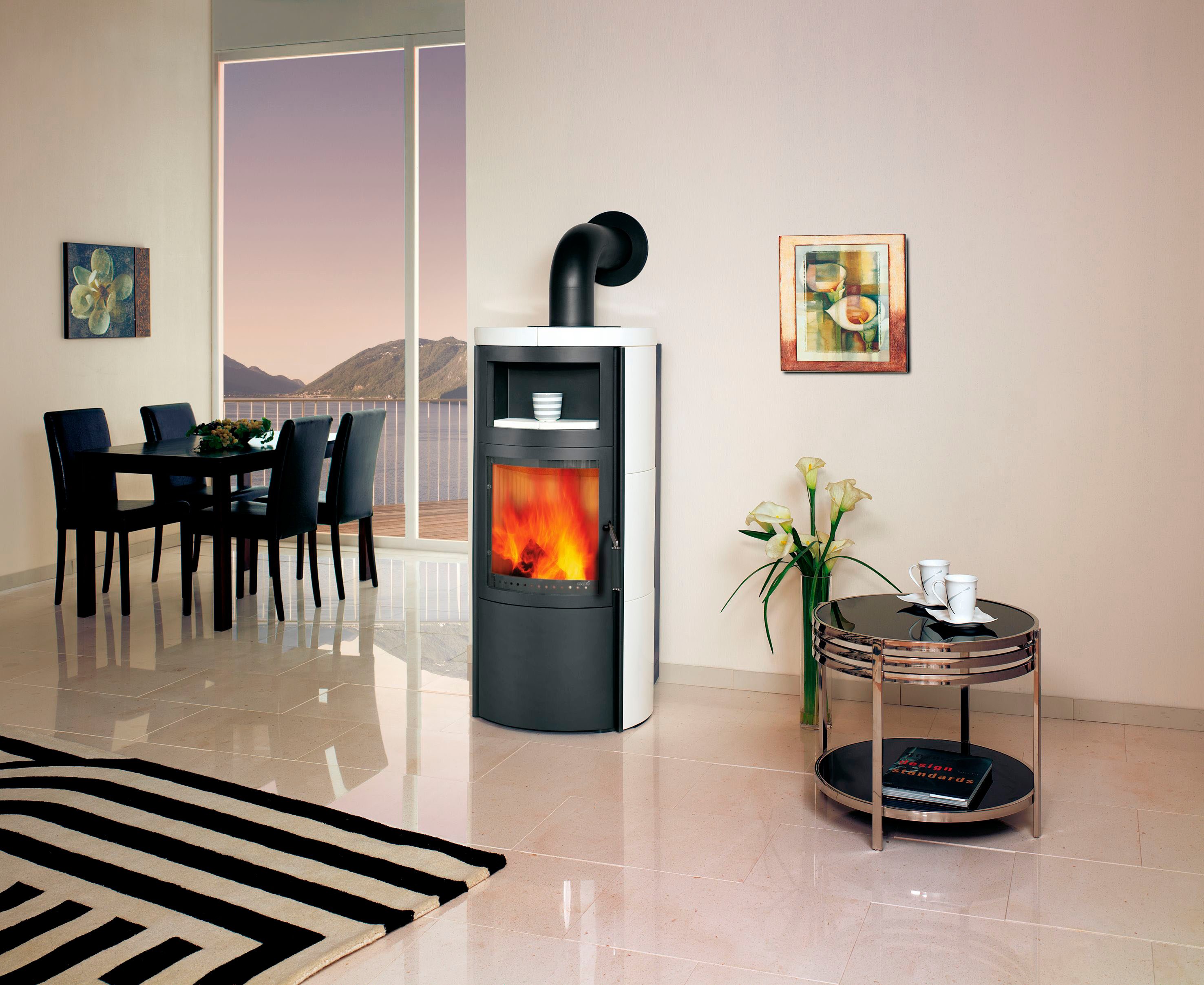 HARK Kaminofen »Vito WW GT ECOplus 8,4 KW«, 3,3 kW, Dauerbrand, creme-weiss
