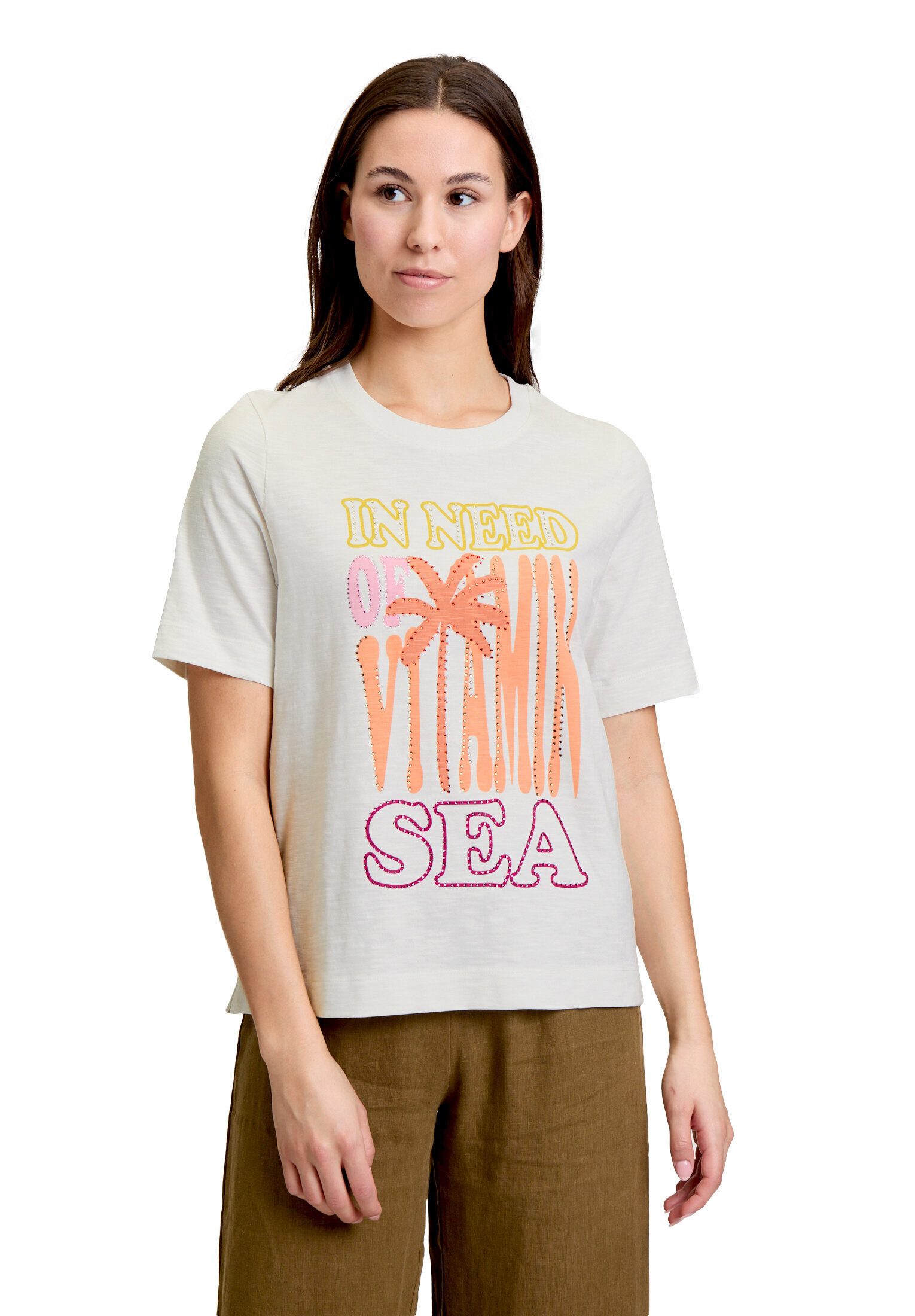 Cartoon Kurzarmshirt Damen mit Rundhalsausschnitt (1-tlg) Hotfix