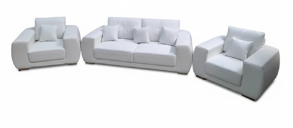 Xlmoebel Polstergarnitur Moderne Sofagarnitur aus Leder – Sofa Set 3+1+1 Sitzer Sofort, (3+1+1 Sitzer, 3-tlg., 3+1+1 Sitzer)