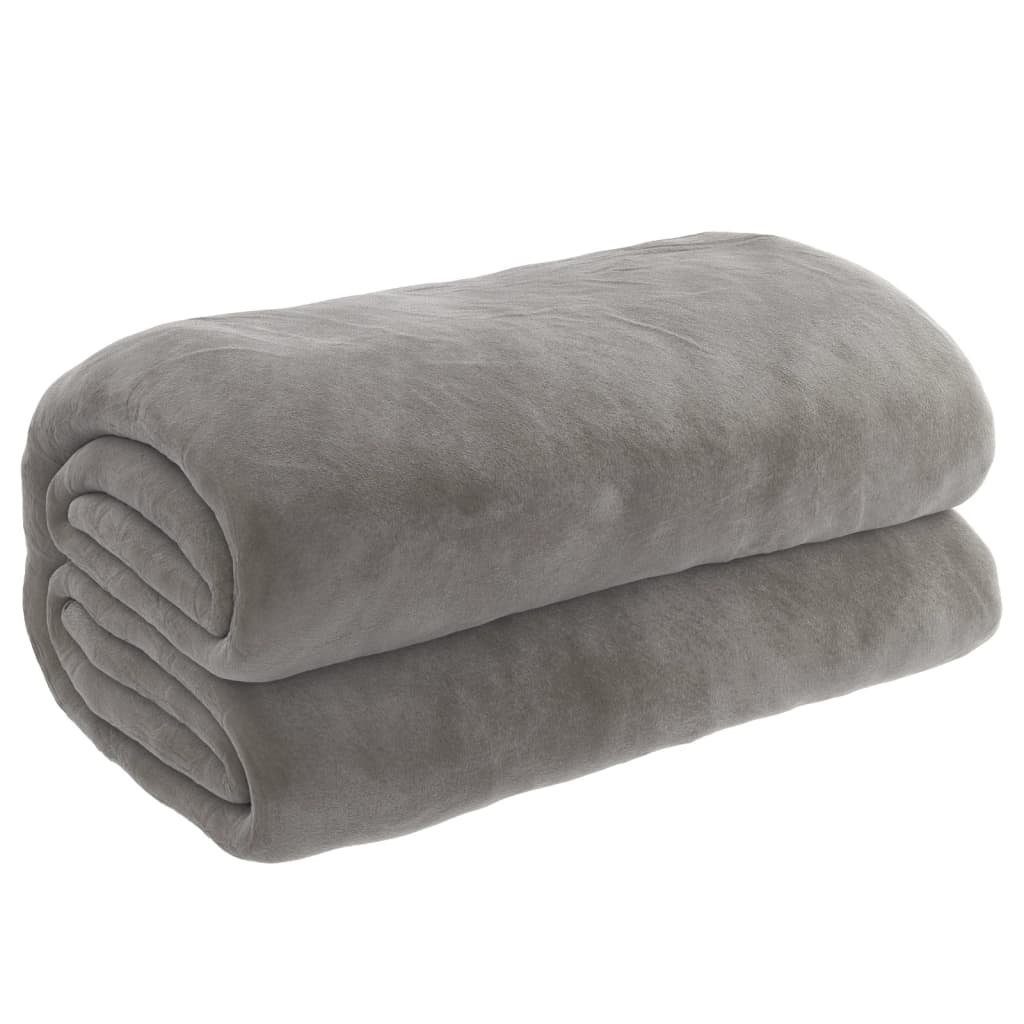 vidaXL Einziehdecke 135 x 200 cm Gewichtsdecke mit Bezug Grau 135x200 cm 10 kg Stoff Bettd