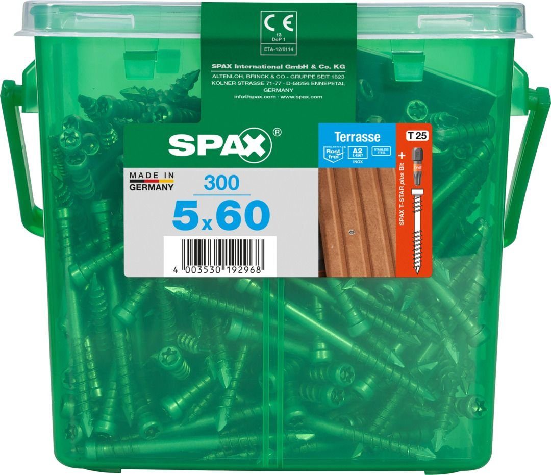 TX Spax 5.0 mm Terrassenschraube SPAX Terrassenschrauben 60 - x 25 300