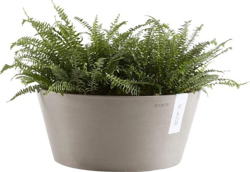 ECOPOTS Blumentopf FRANKFURT Taupe, BxTxH: 41x41x18 cm