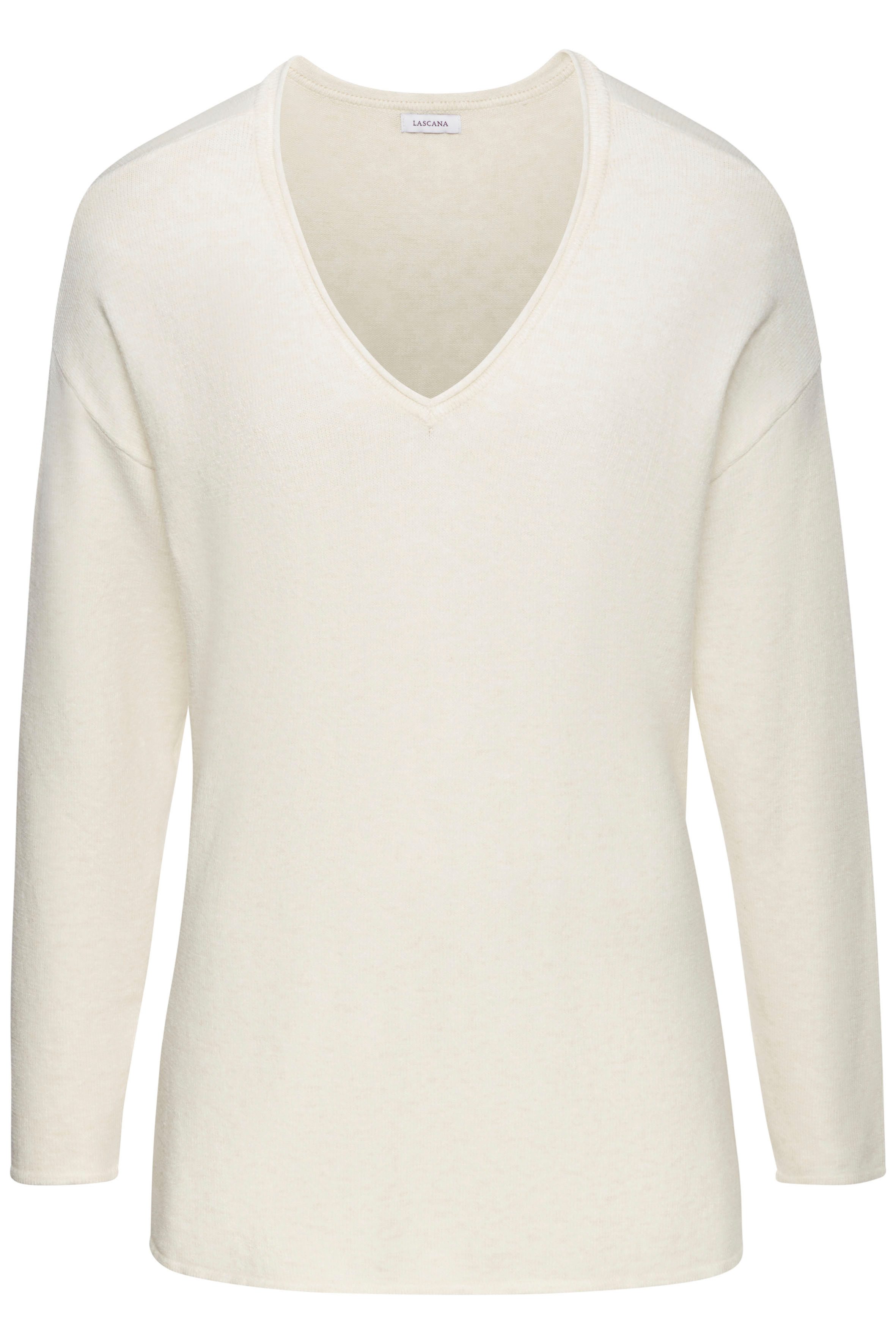 LASCANA Strickpullover lässiger Loungepullover mit seitlichen Schlitz, Loun günstig online kaufen