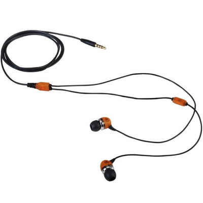 Aerial7 Sumo In-Ear Headset Mikrofon 3,5mm Orange Headset (Mikrofon, 3,5mm, Kopfhörer mit Mikrofon Ohrpolster in drei Größen)