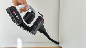 BOSCH Akku-Stielstaubsauger BKS8214W, beutellos, 45 Min Laufzeit, inkl. XXL-Polsterdüse und flexibler Fugendüse