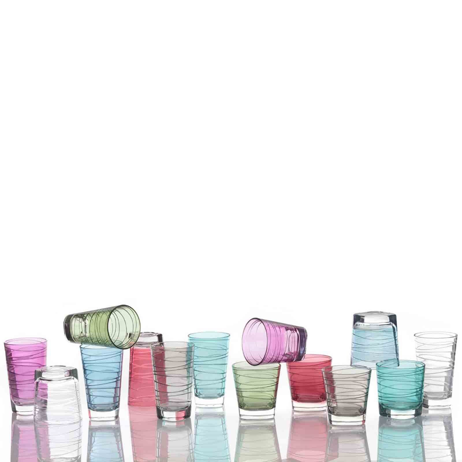 Gläser-Set VARIO klein 0,17l farbig sortiert 6er Set, 6-tlg., Glas