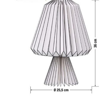 Hellum LED Dekolicht Lampe Papier 36cm weiß/schwarz innen