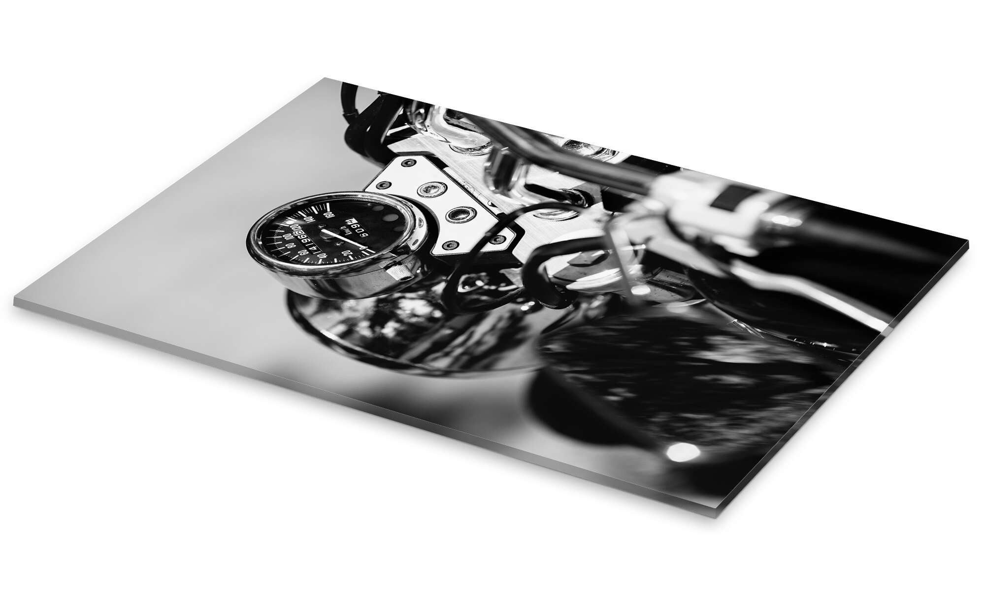 Posterlounge Wandbild Tachometer eines Motorrades, Editors Choice, erhältlich als Poster, Leinwandbild, Wandsticker oder Acrylglasbild