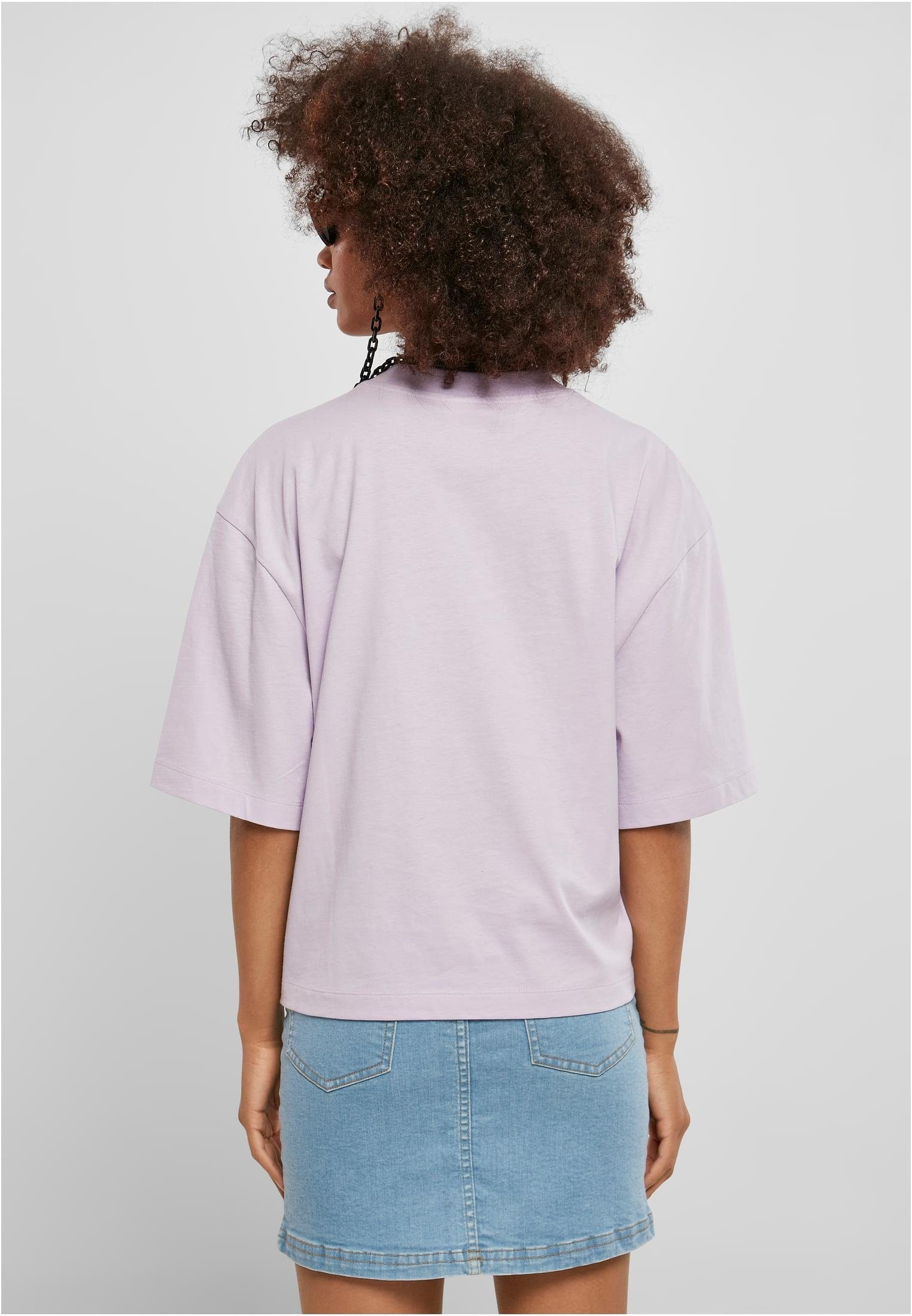 URBAN CLASSICS T-Shirt Damen lilac Organic Tee Oversized Ladies (1-tlg)