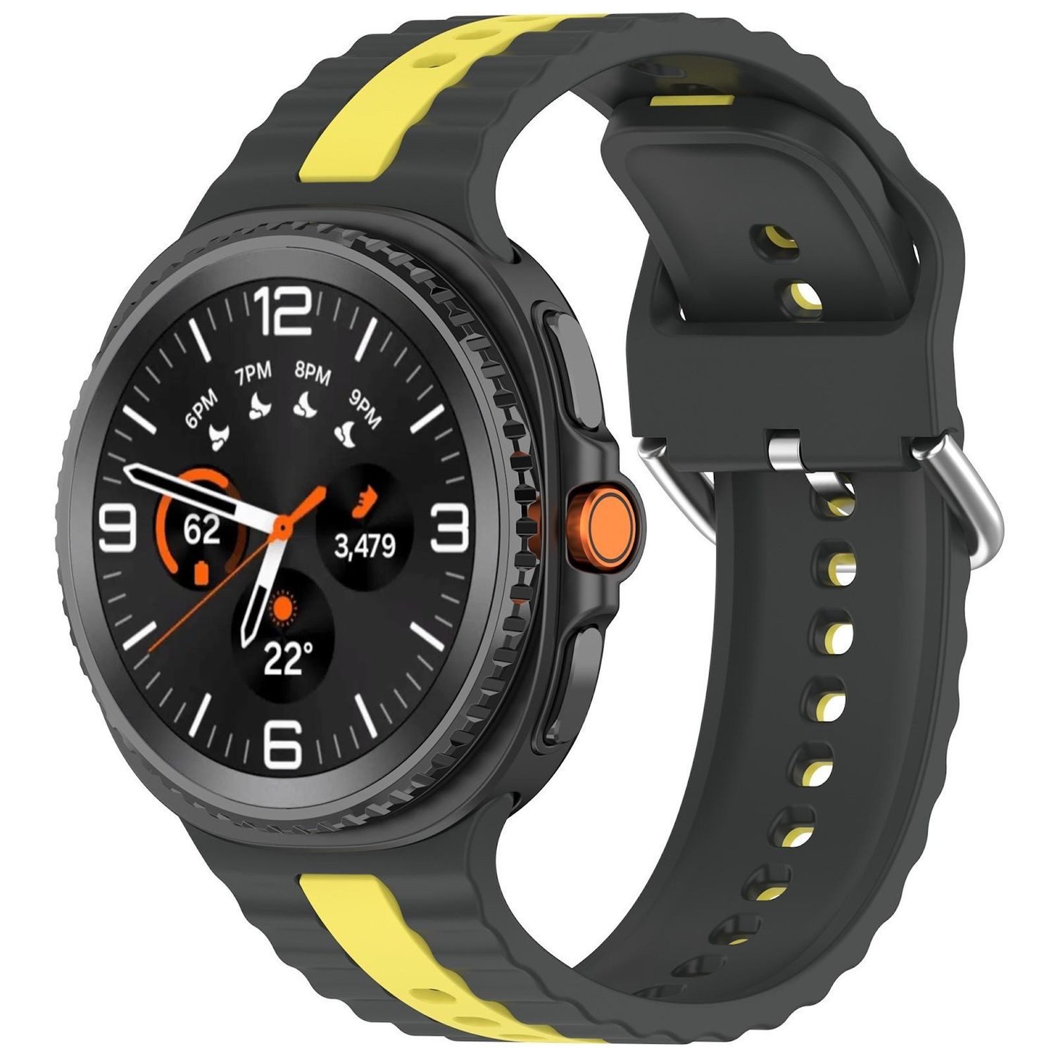 Wigento Smartwatch-Armband Für Samsung Galaxy Watch 8 / 8 Two Color Silikon günstig online kaufen