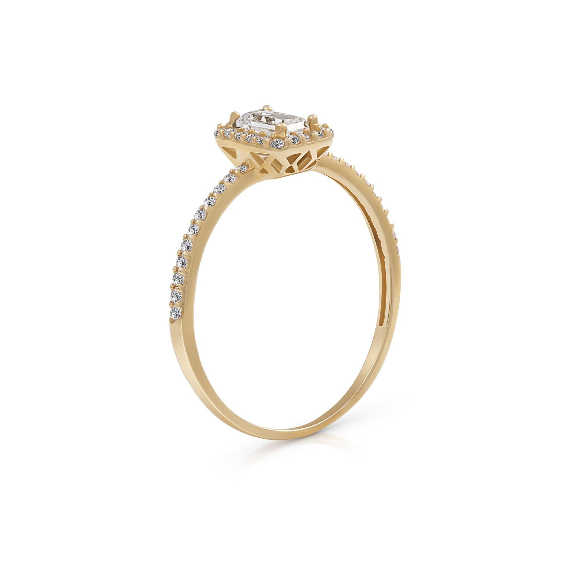Suzan Gold Goldring 375er Gold Ring Damen – Zirkonia Solitär, zeitloser Sch günstig online kaufen