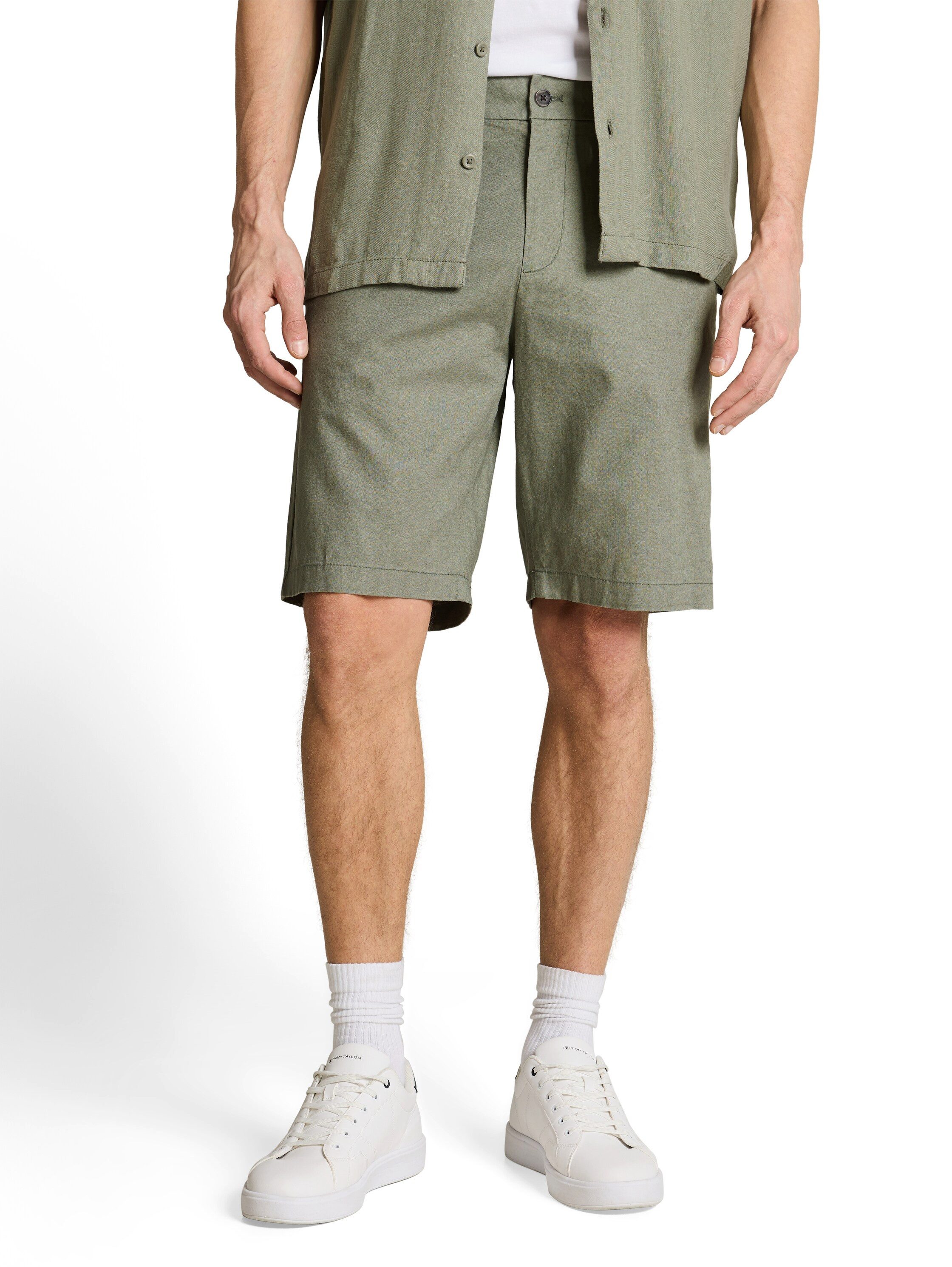 TOM TAILOR Denim Chinoshorts aus Leinen