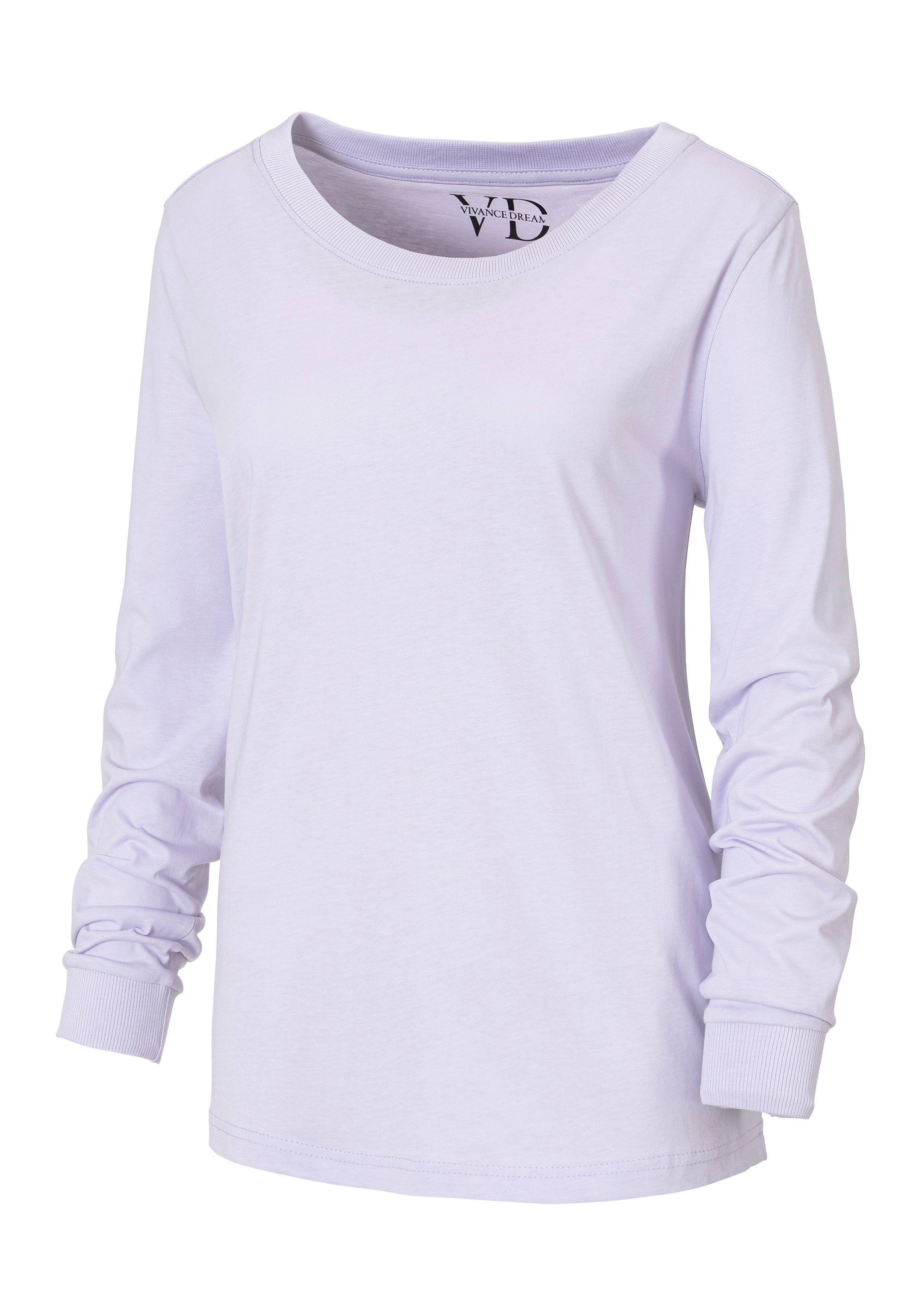 Vivance Dreams by Lascana Pyjamaoberteil mit Rippbündchen – Bild 5 von 5