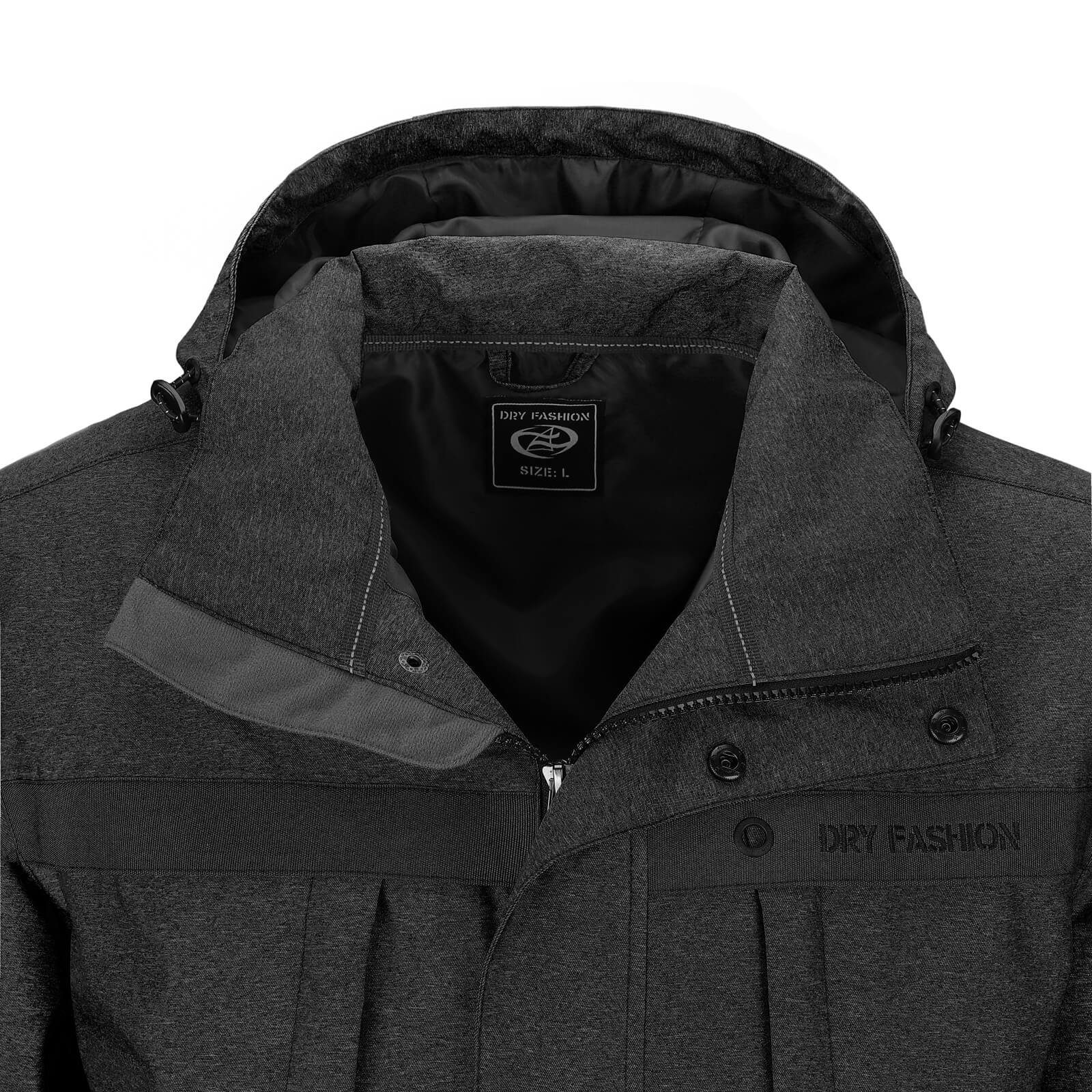 Dry Fashion Funktionsjacke Emden Herren Jacke Emden Meliert - Outdoor-Jacke Wasserdicht mit Innenfutter