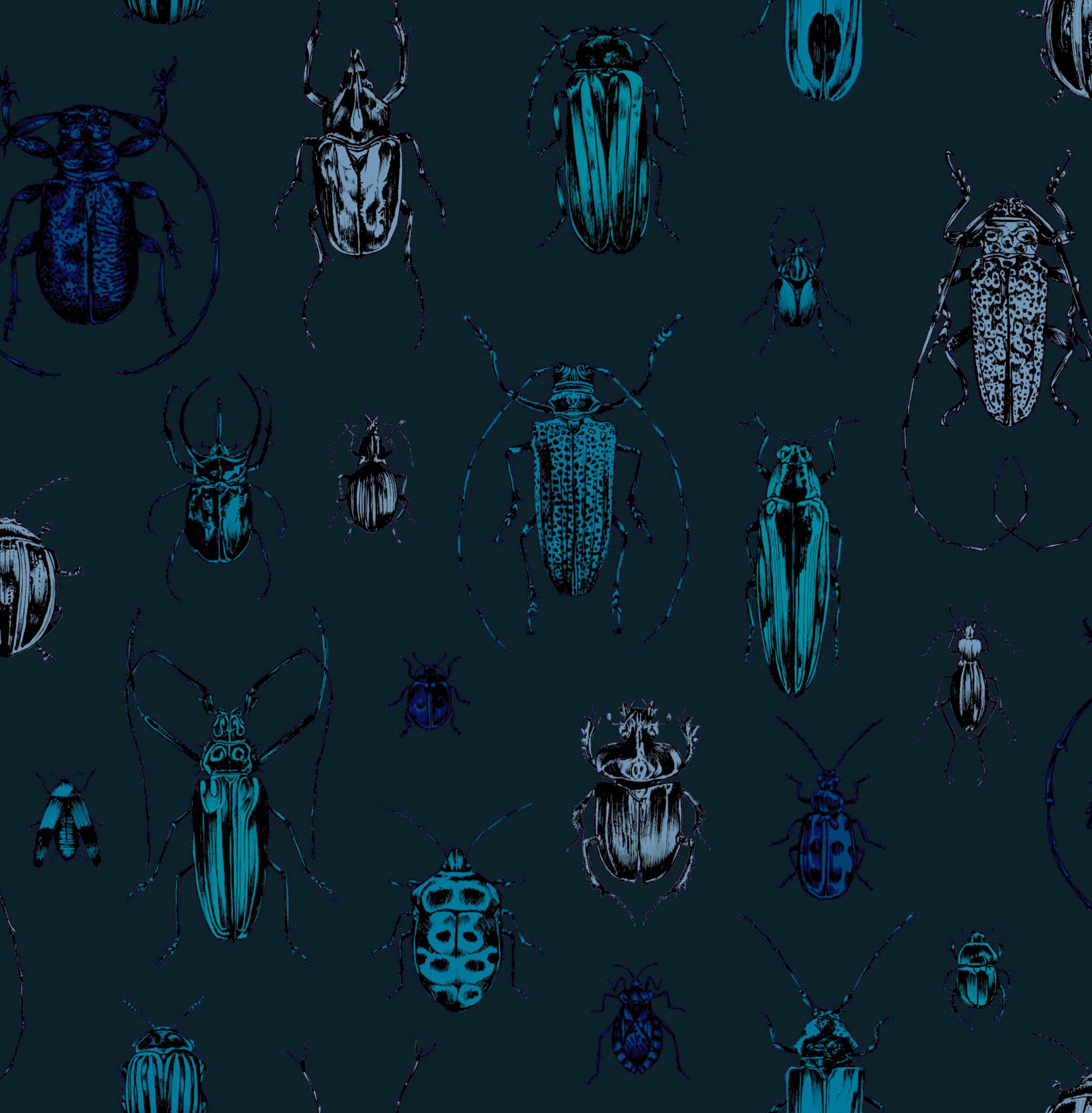 Freigabe Superfresco Easy print, St), Easy Vliestapete Vliestapete Bugs Blau, Bugs Superfresco animal Blau Vliestapete Superfresco (1 Easy