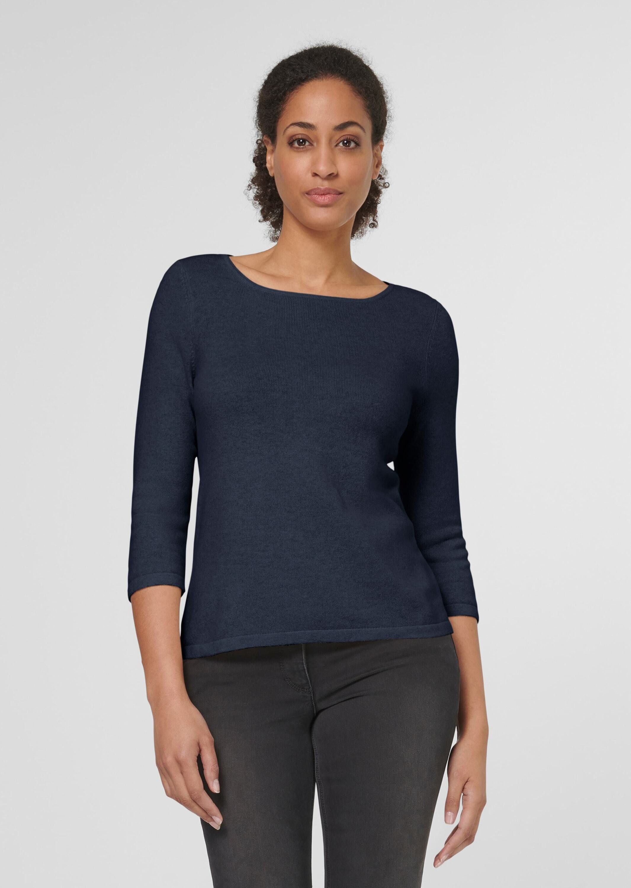 MADELEINE Strickpullover Schlichter Feinstrickpullover mit U-Boot-Ausschnit günstig online kaufen