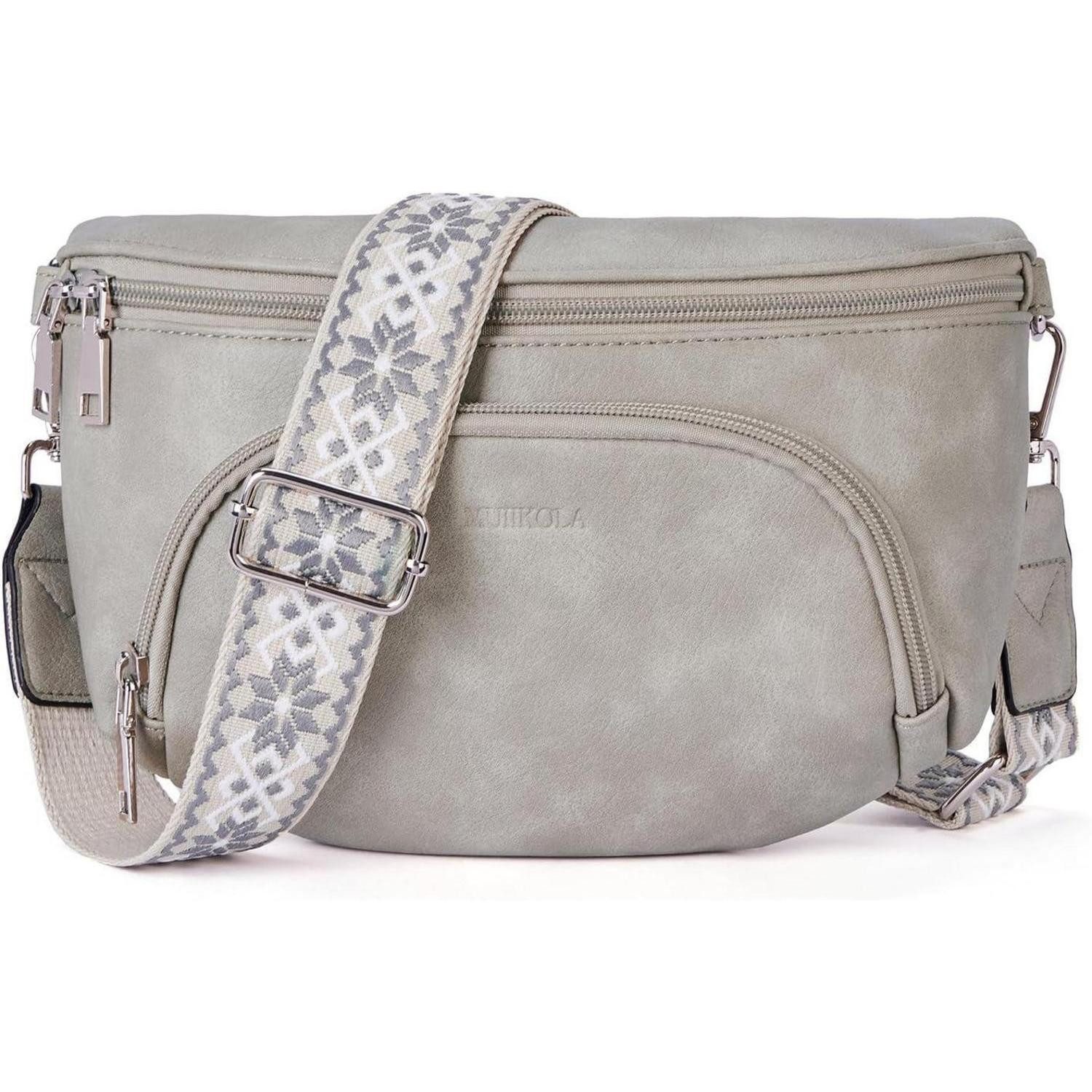Umhängetasche Kleine Damen Umhängetasche RFID Blockierung Veganes Leder Brusttasche