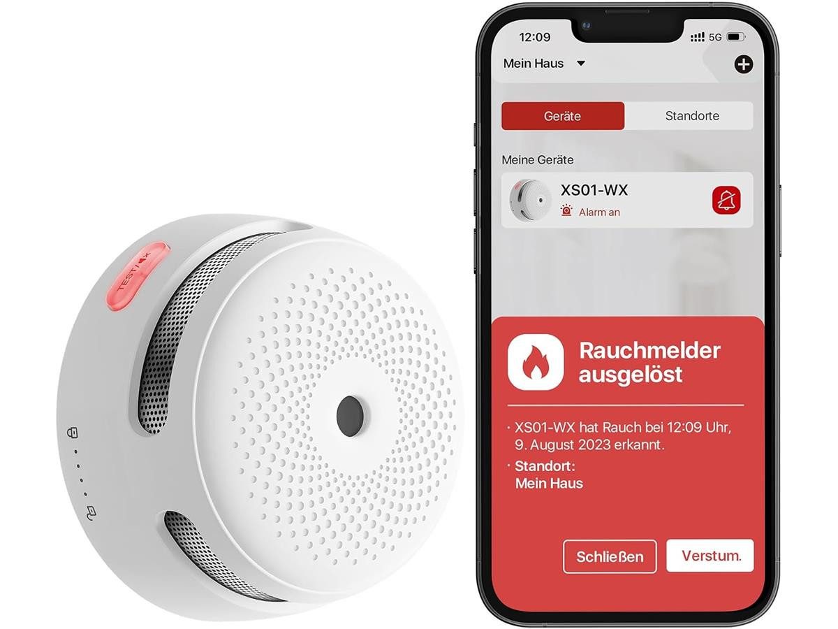X-SENSE XS01-WX Rauchmelder (keine, App gesteuert, 10 Jahre Lebensdauer)
