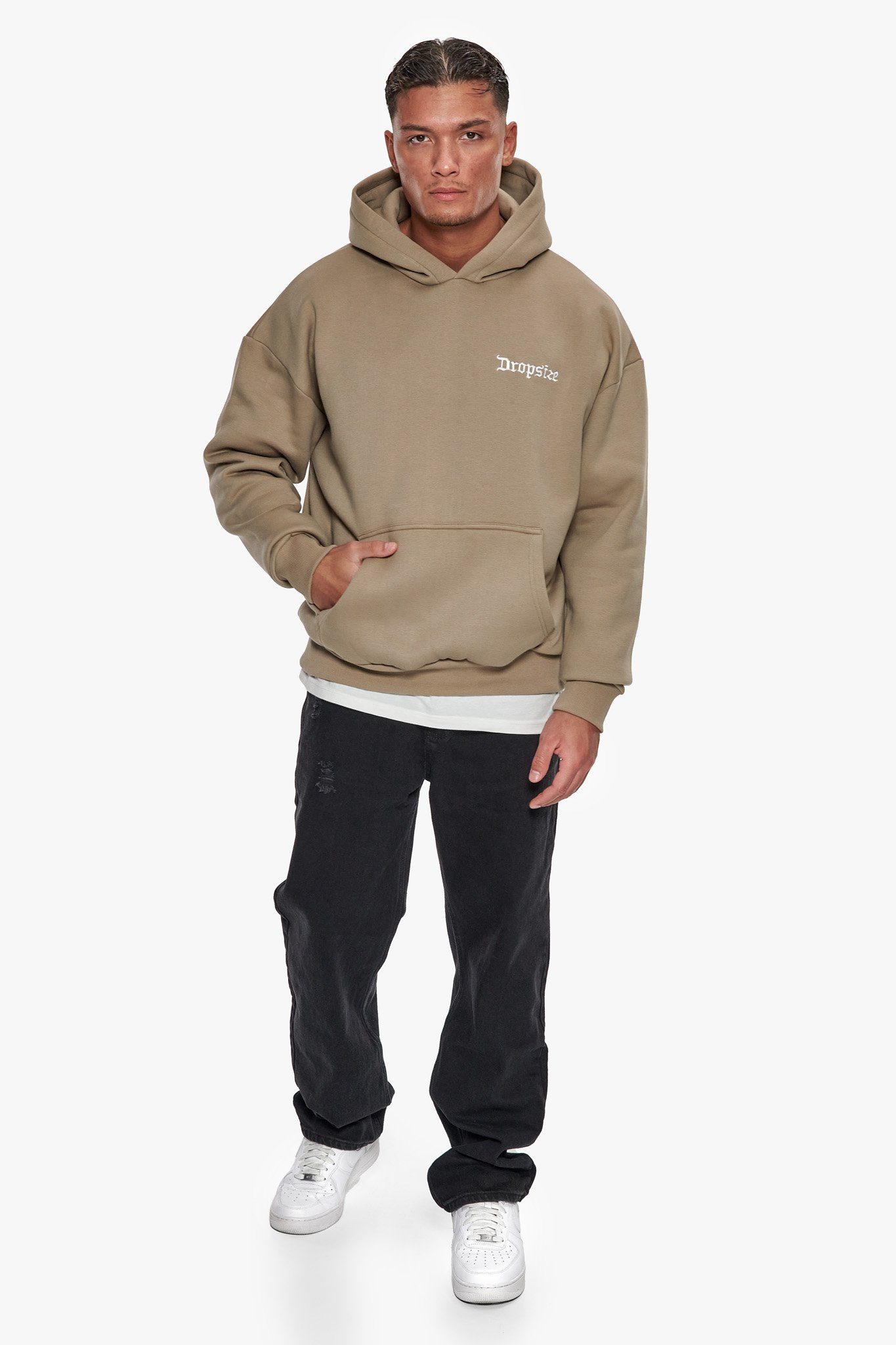 Dropsize Hoodie DH-1 Heavy Herren Hoodie Oversize 360 GSM Herren Kapuzen-Pullover Sweater