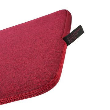 Tucano Laptop-Hülle Second Skin Mélange, Neopren Notebook Sleeve, Bordeaux Rot 12 Zoll, 12-13 Zoll Laptops