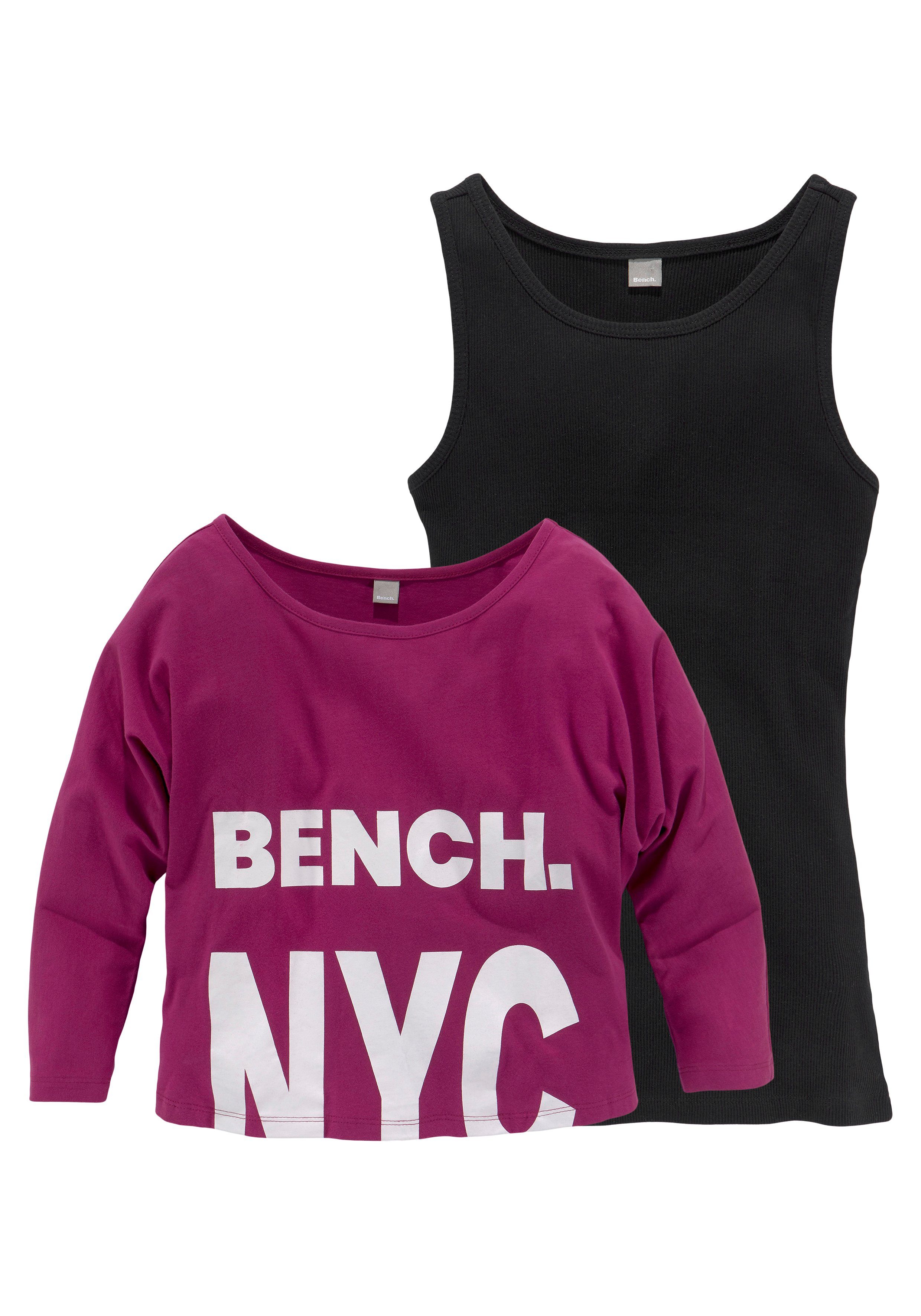 (Set, mit NYC Top) Bench. BENCH 3/4-Arm-Shirt 2-tlg.,