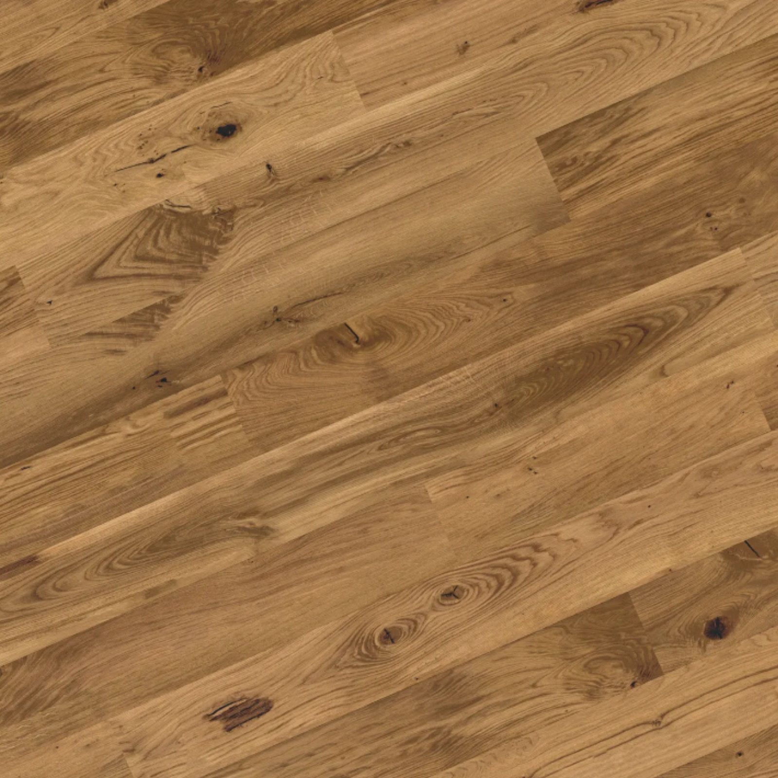 HORI Parkett HORI Parkett Eiche, Boden für Wohnräume, einfache Verlegung langlebig, Paket, 8 St., 8 Stück Pro Paket, 3-Schichtig, schwimmende Verlegung, vollflächige Verklebung