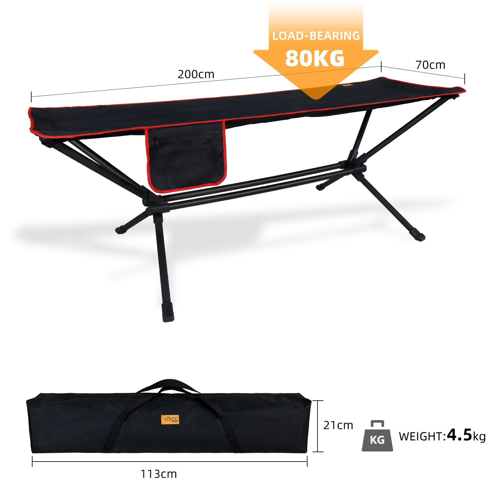CCLIFE Hängemattengestell Hängematte mit Gestell Outdoor 80KG Tragkraft günstig online kaufen