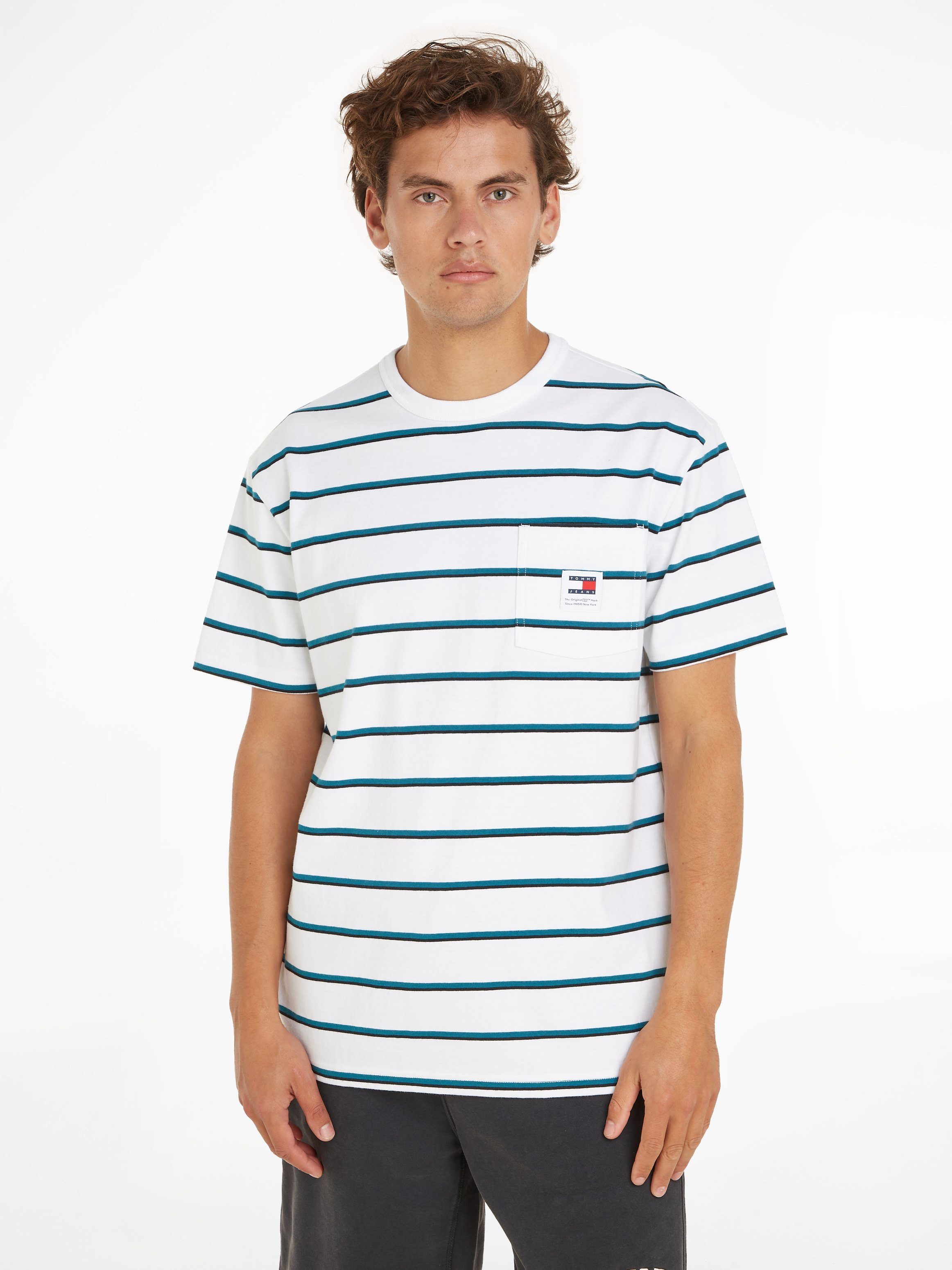 Tommy Jeans T-Shirt TJM REG EASY STRIPE TEE gestreift