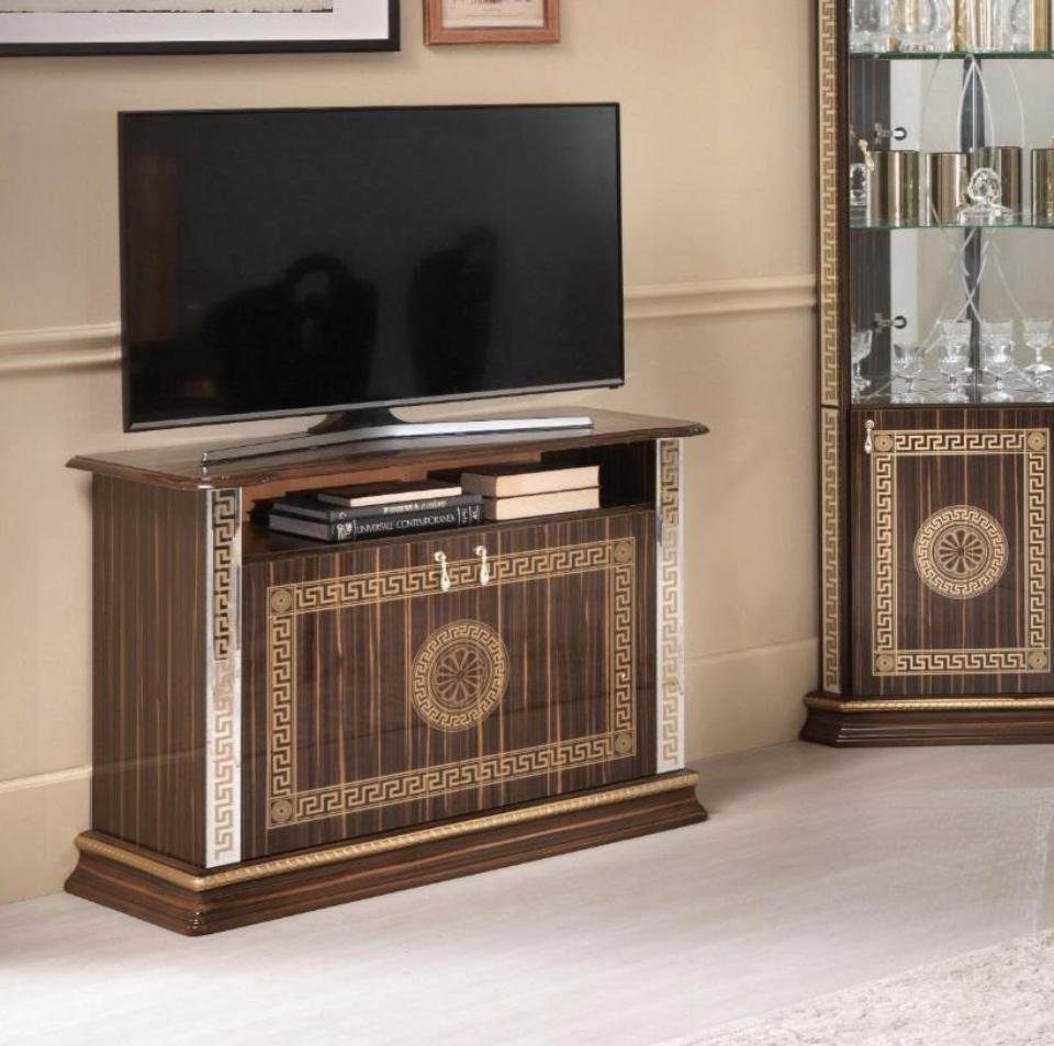 JVmoebel italienische möbel rtv schrank brauner holz kommoden sideboard regal TV-Ständer | TV-Standfüße
