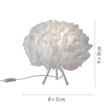 LeuchtenDirekt LED Tischleuchte LED Tischleuchte LOLAsmart - NAOMI, Dimmbar über Infrarotfernbedienung (Leuchtmittel ist dimmbar), CCT-Farbtemperaturwechsel, RGB Farbwechsel, Memoryfuktion,. inkusive An-/Ausschalter, 1xE27/10W/RGB, 2700-5000K, Warmweiß - Neutralweiß - Kaltweiß, Smarthome fähig, dimmbar, App