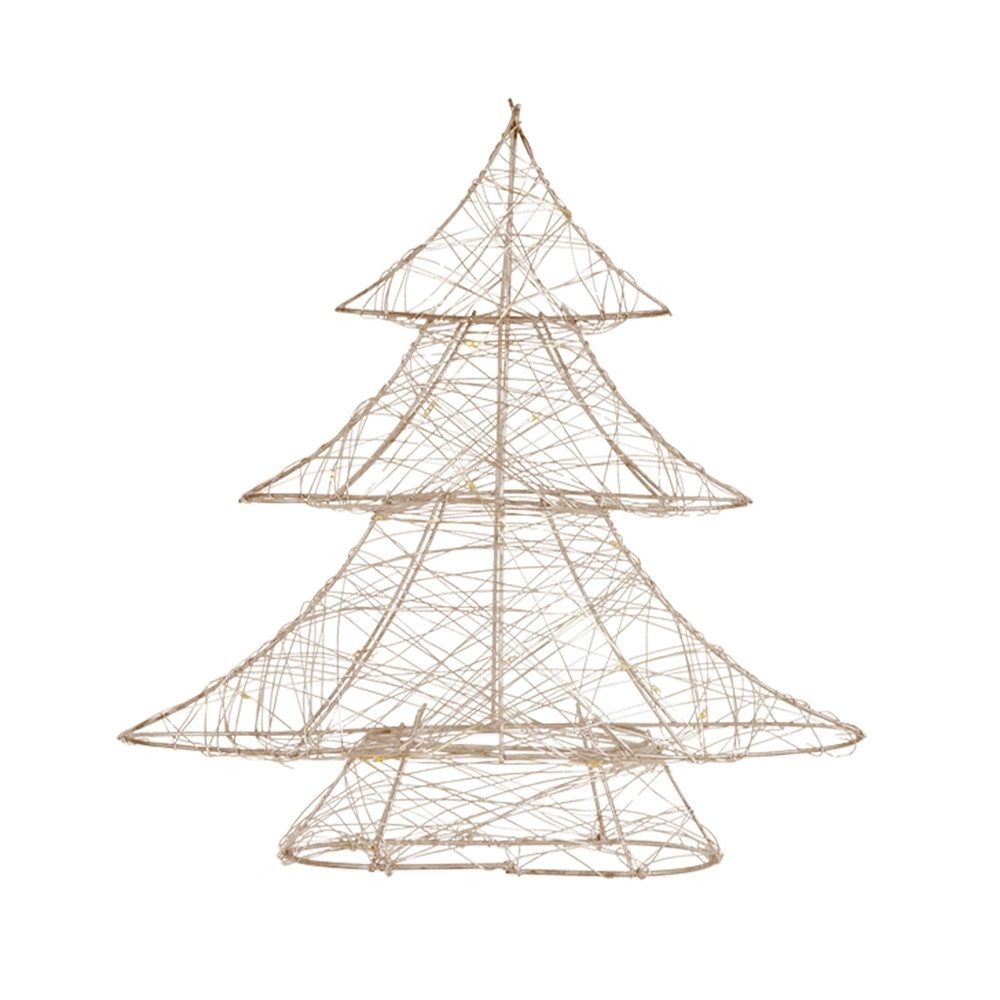 ECD Germany LED Baum Lichterbaum LED Beleuchtung Gartenleuchte Kunstbaum Weihnachtsdekobaum, Leuchtbaum mit 20 LEDs inkl. Timer für Innen Warmweiß