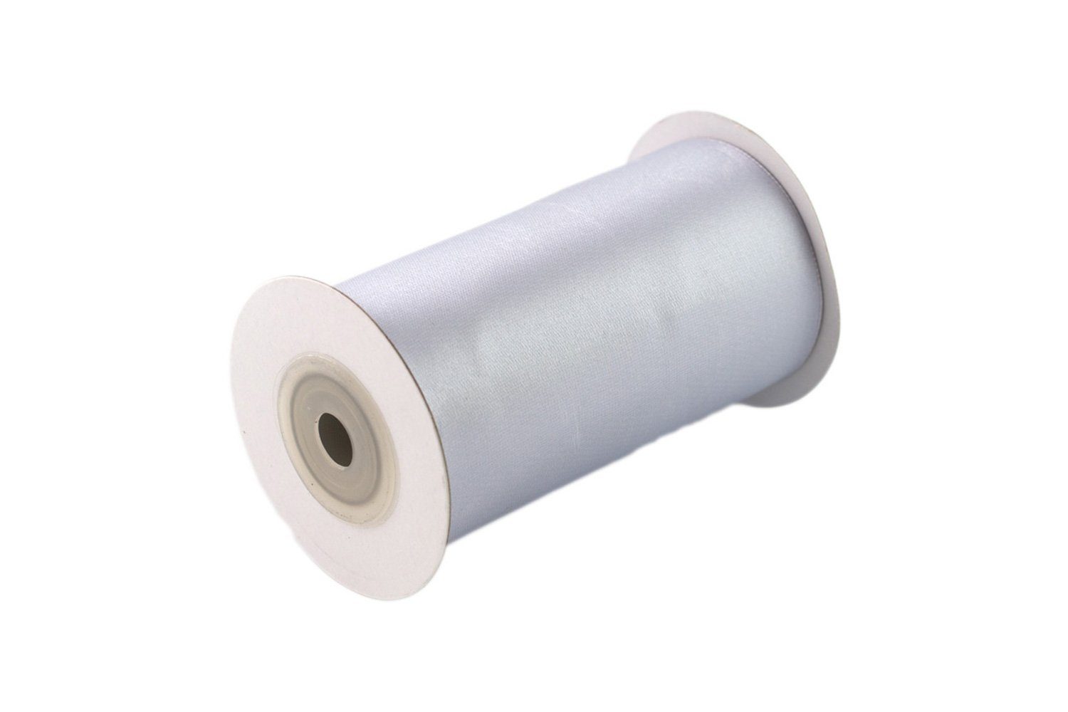 Creativery Satinband, Satinband 100mm x 10m Rolle Silber / Grau