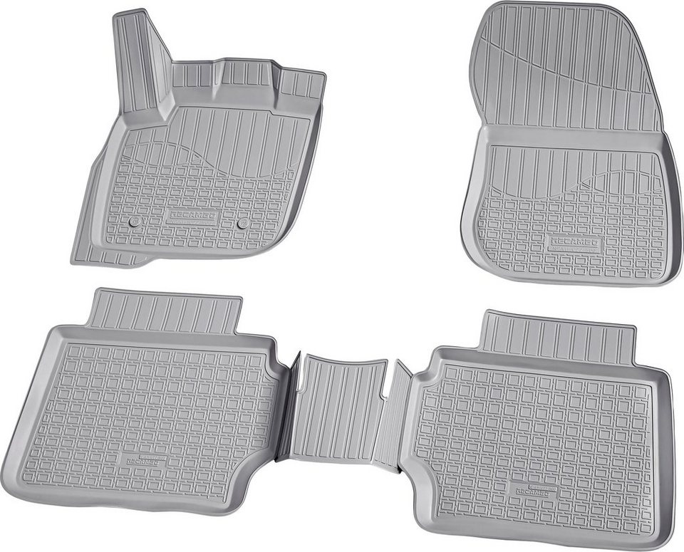 RECAMBO Passform-Fußmatten CustomComforts (4 St), für Ford Mondeo, V ab 2014,  perfekte Passform, Pflegeleicht, strapazierfähig, reißfest und  geruchsneutral