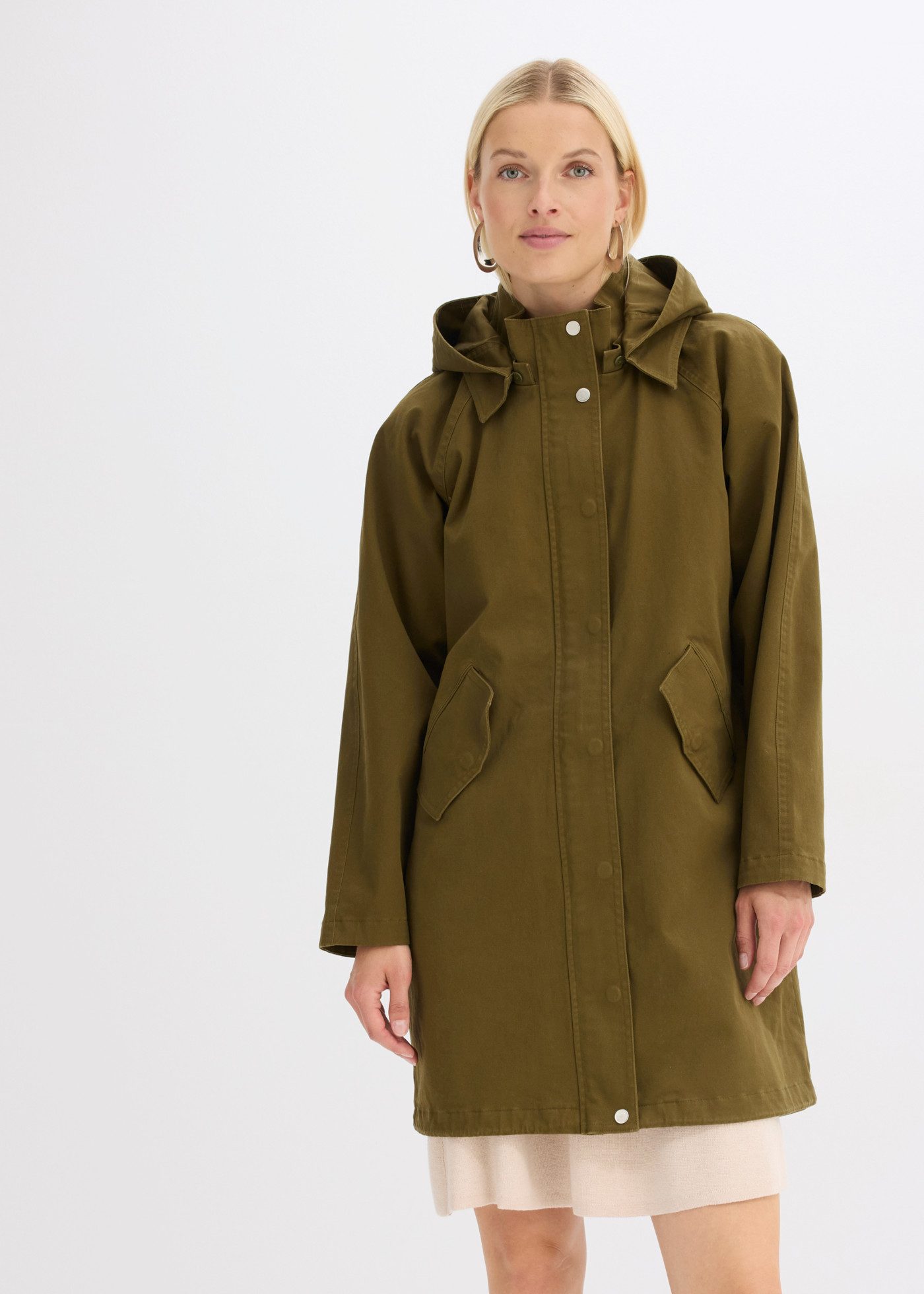 bonprix Parka wasserabweisend, aus Baumwolle und Elasthan, mit Polyesterfutter