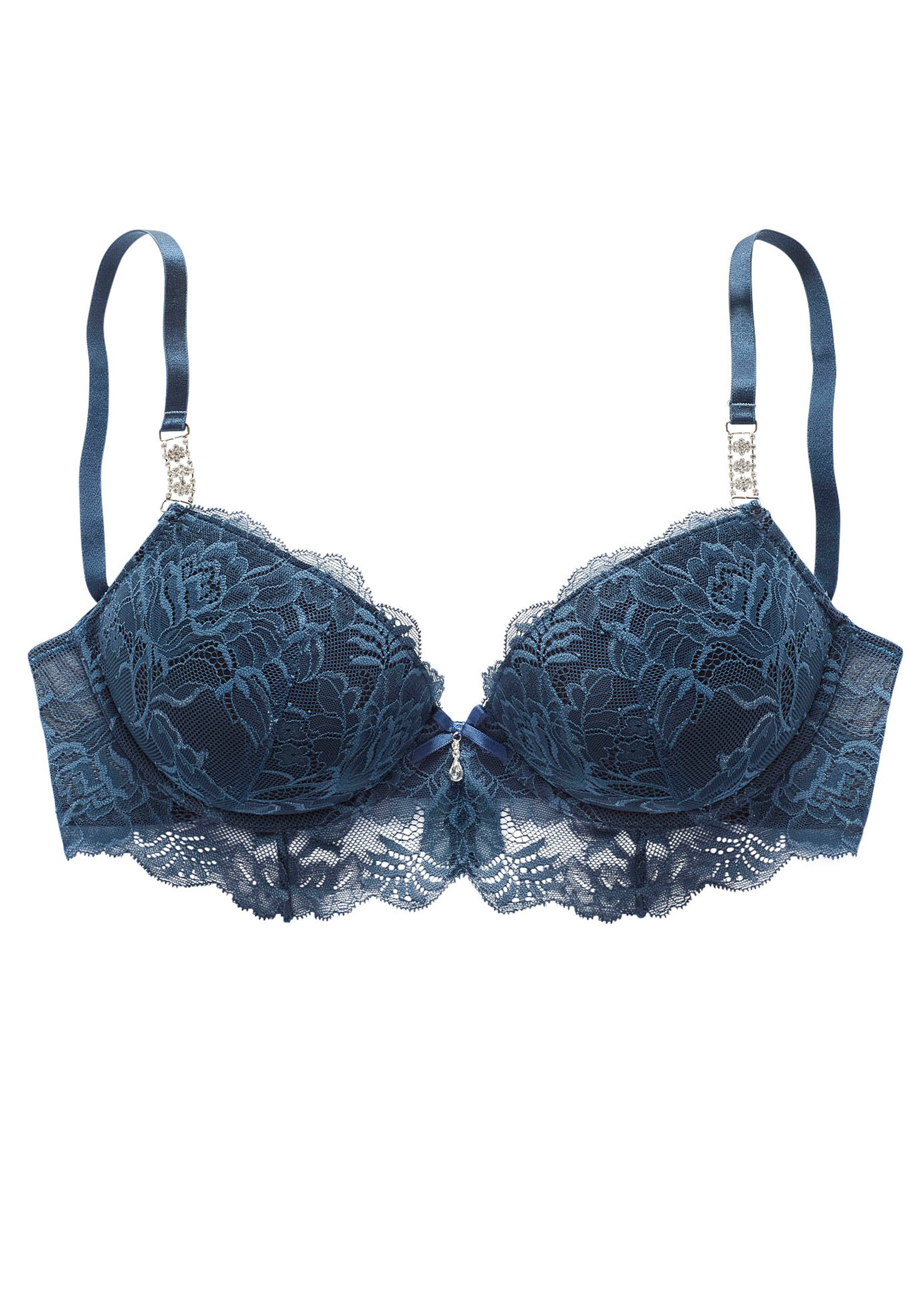 LASCANA Push-up-BH mit extravaganten Strasselementen an den Trägern, Dessous. € 34,99
