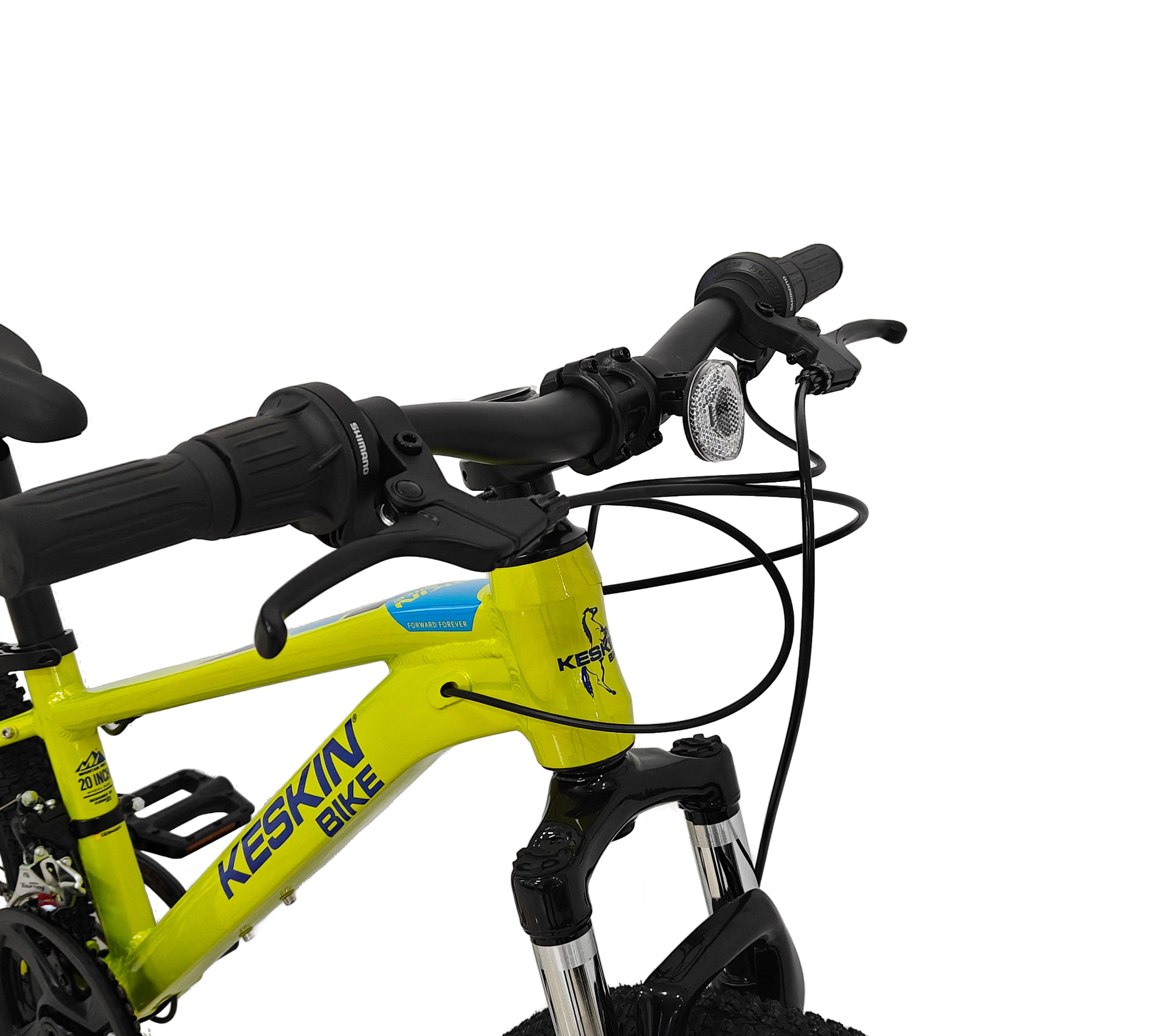 Keskin eBike Kids Bike Keskin MTB1 – 20 inch Mountain Bike – lightweight aluminum frame, 21-speed Shimano RD-TY300D/RV100 derailleur, (aluminum frame, mechanical disc brakes), with 20" x 2.35" pneumatic tires, ideal for off-road and everyday use