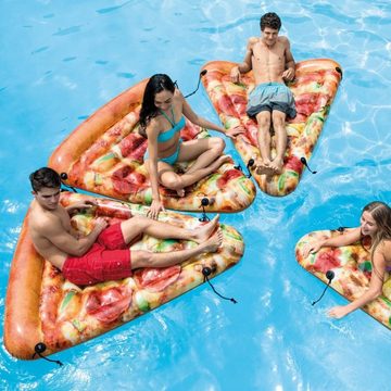 Intex Badeinsel Intex Lounge Pizza Slice 175x145cm Schwimmliege Wasserliege Badeinsel, (Spar-Set, inkl. Reparaturflicken)