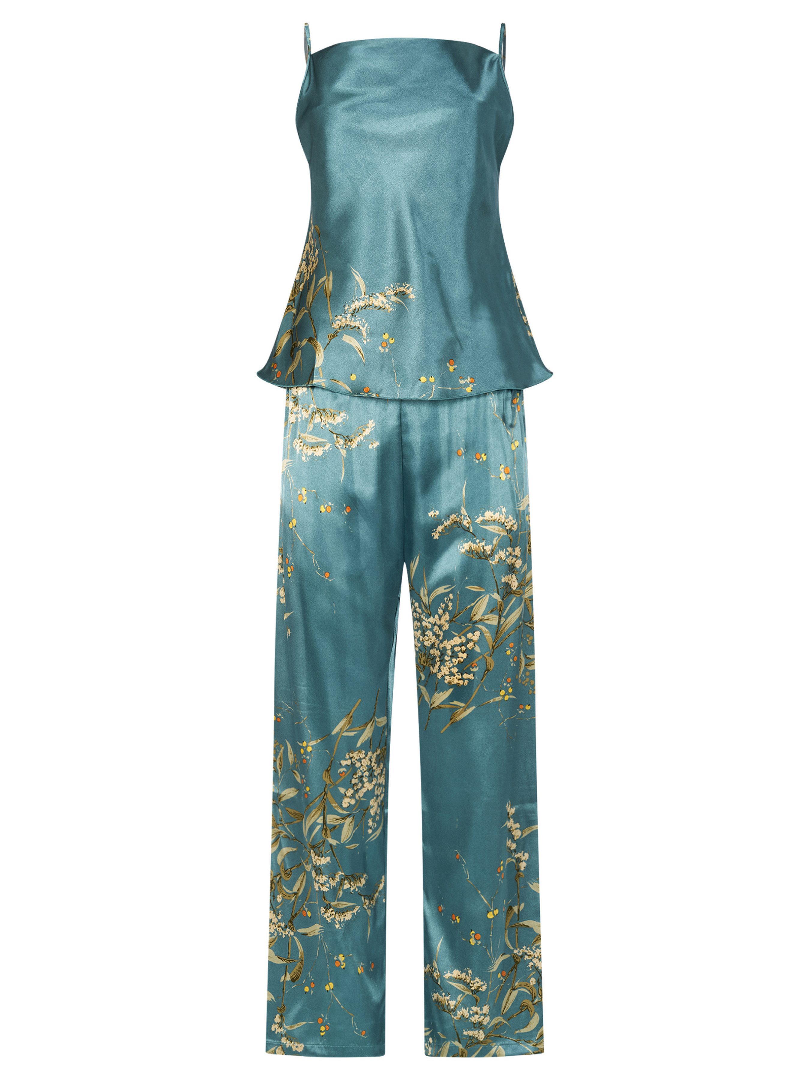 Orchibelle Capri-Pyjama Pyjama Set – Damen Schlafanzug mit Blumenmuster (Se günstig online kaufen