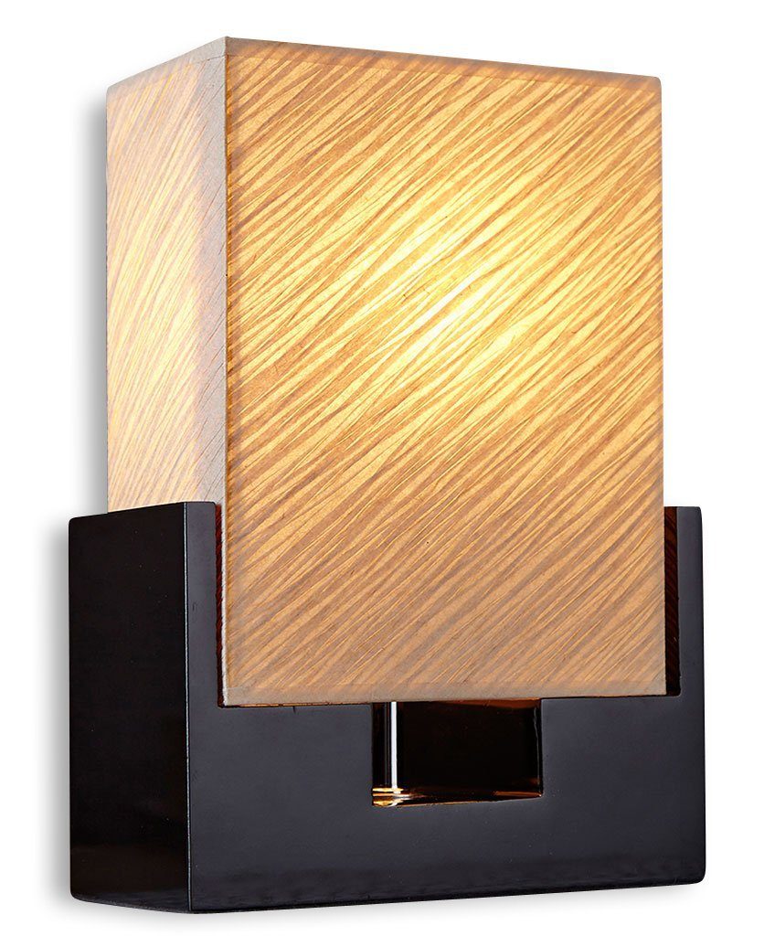 Levandeo® Nachttischlampe, Tischlampe Lampe in beige aus handgeschöpftem Papier - Leuchte