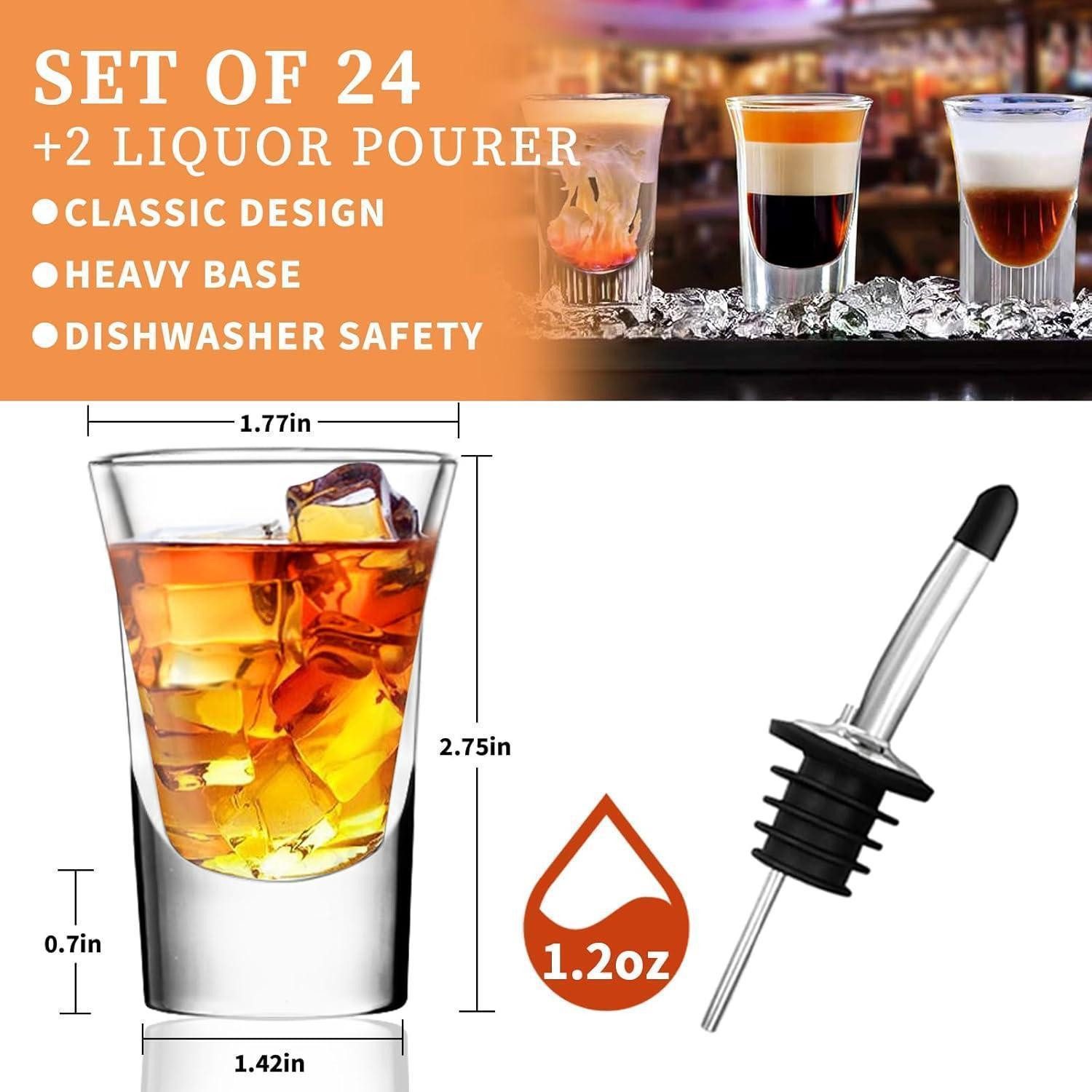 LuxusKollektion Schnapsglas Schnapsgläser 35ml transparent schwerer Boden Cocktails Wodka Espresso