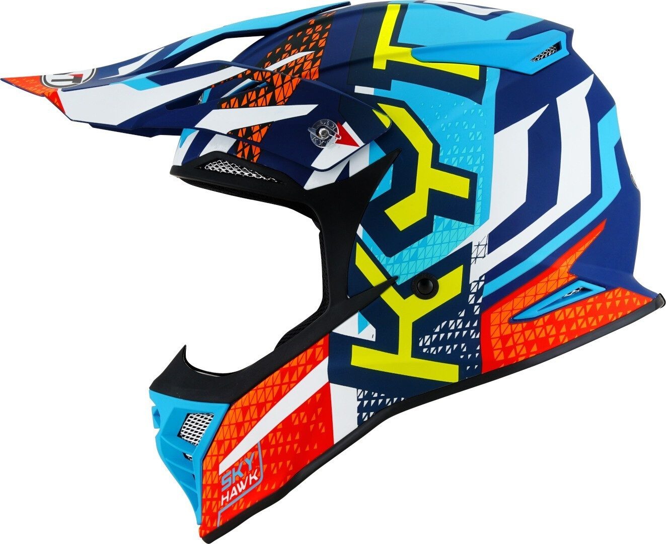 KYT Motocrosshelm Skyhawk Hyperflow Motocross Helm, ECE 22.06