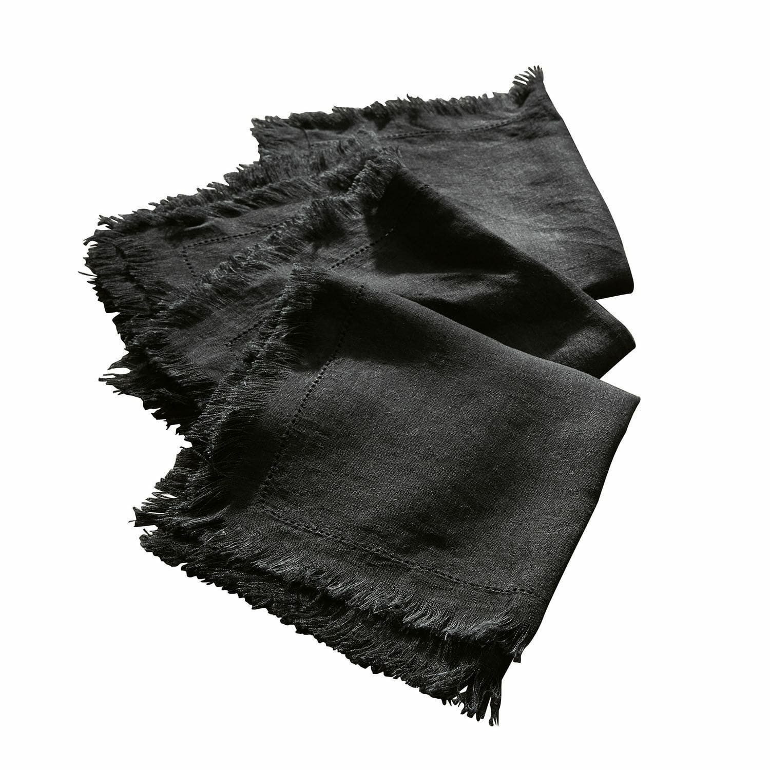 Mirabeau Stoffserviette Serviette 4er Set Pibrac schwarz