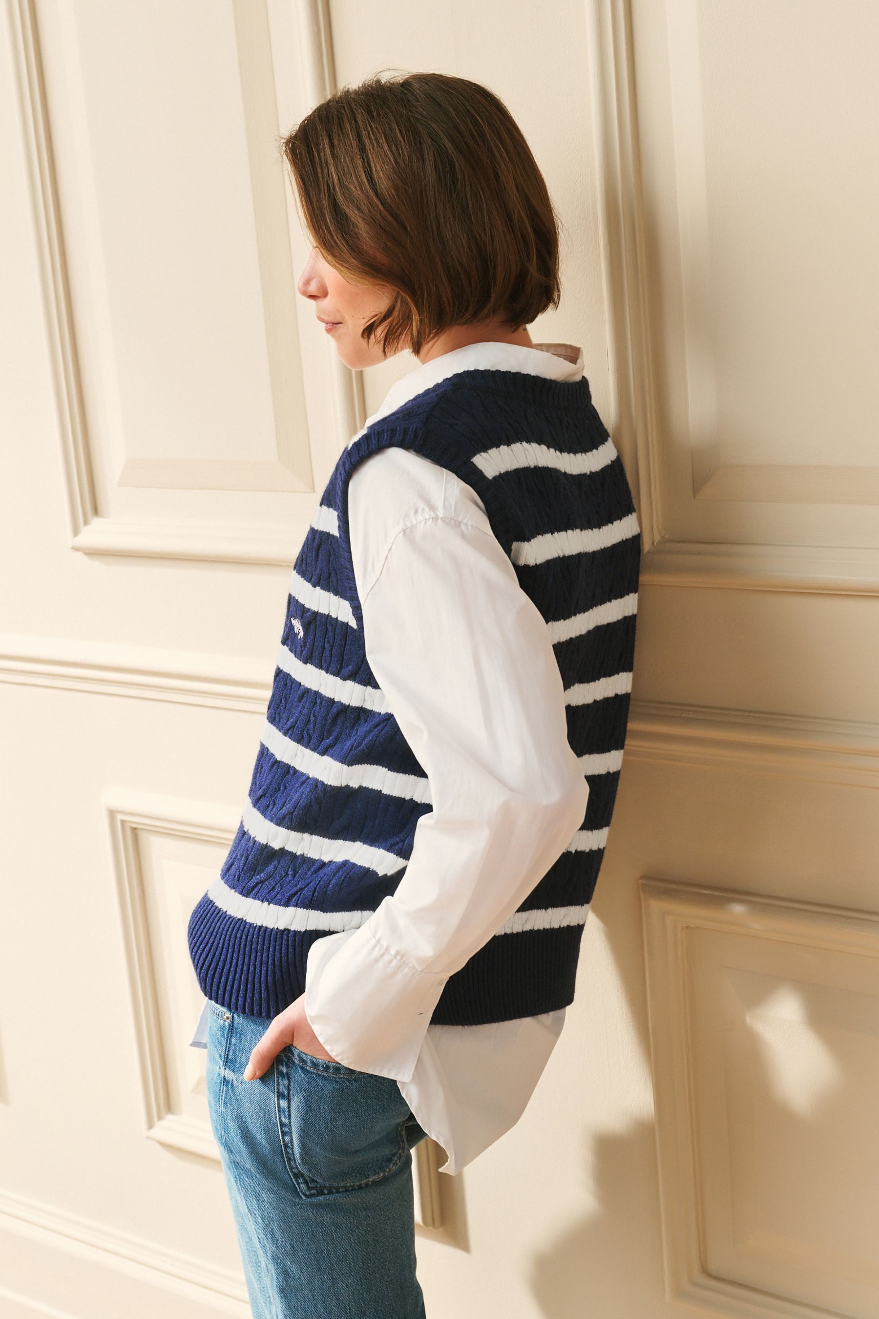 LAURA ASHLEY Stricktop Laura Ashley Bramble Trägertop mit Stickerei (1-tlg)