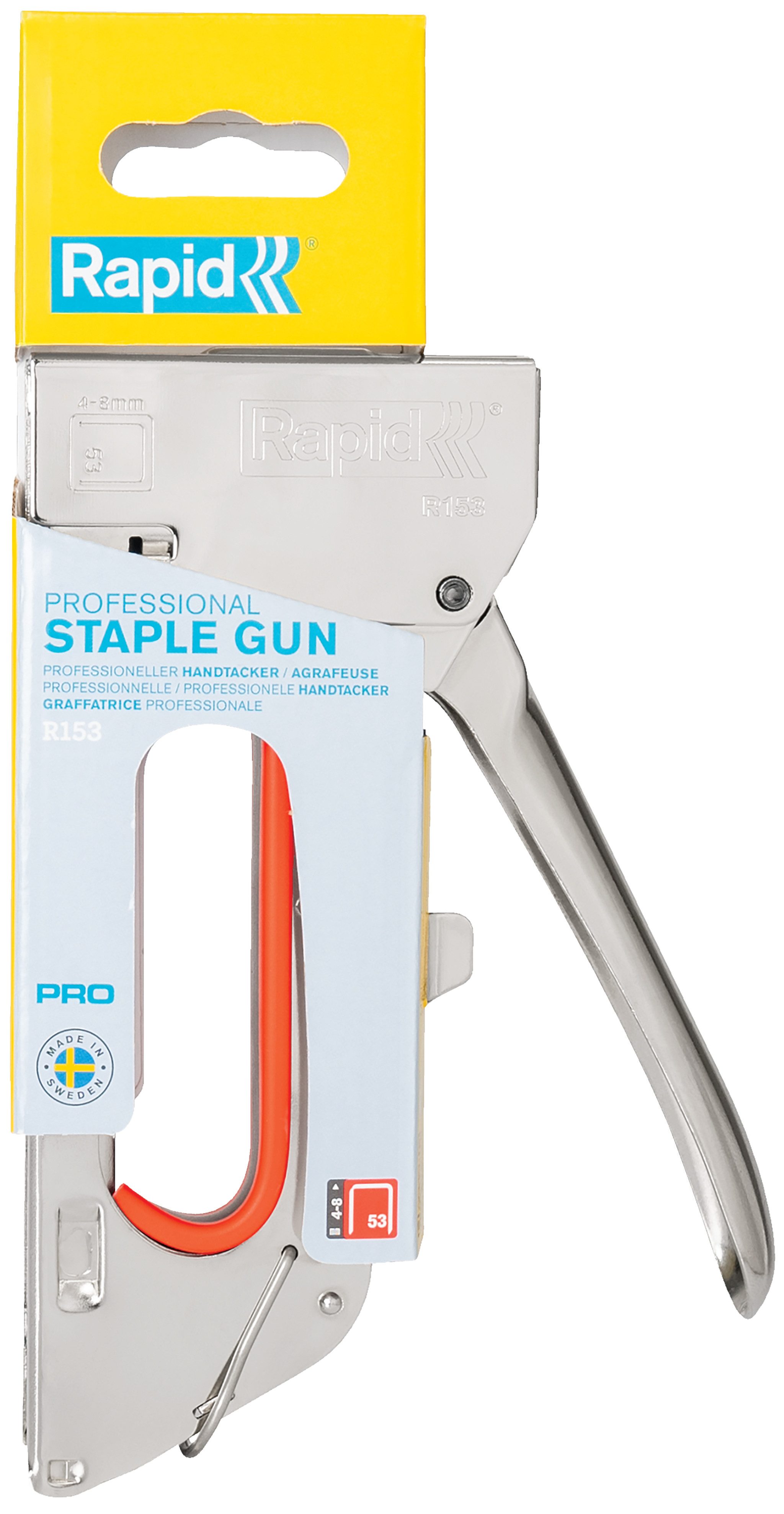 Rapid Handtacker R153 Handtacker Klammer Typ 53 4-8mm Tacker Leder Stoff Profi 5001665
