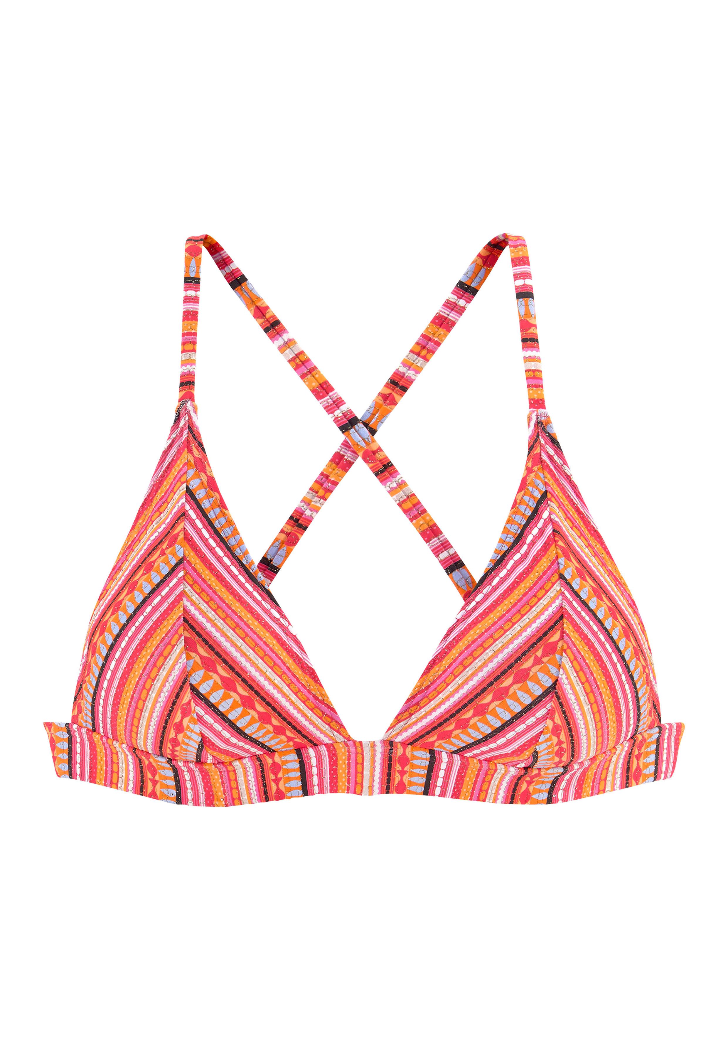 LASCANA Triangel-Bikini mit glitzernden Streifen – Bild 3 von 5