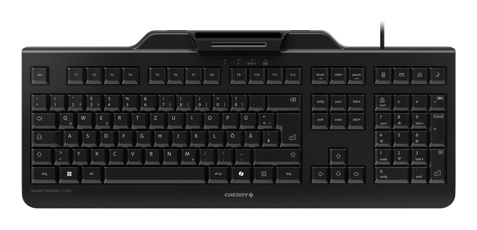 Cherry Smart Board 1150, Volle Größe (100), Kabelgebunden, USB, QWERTZ, S... Tastatur